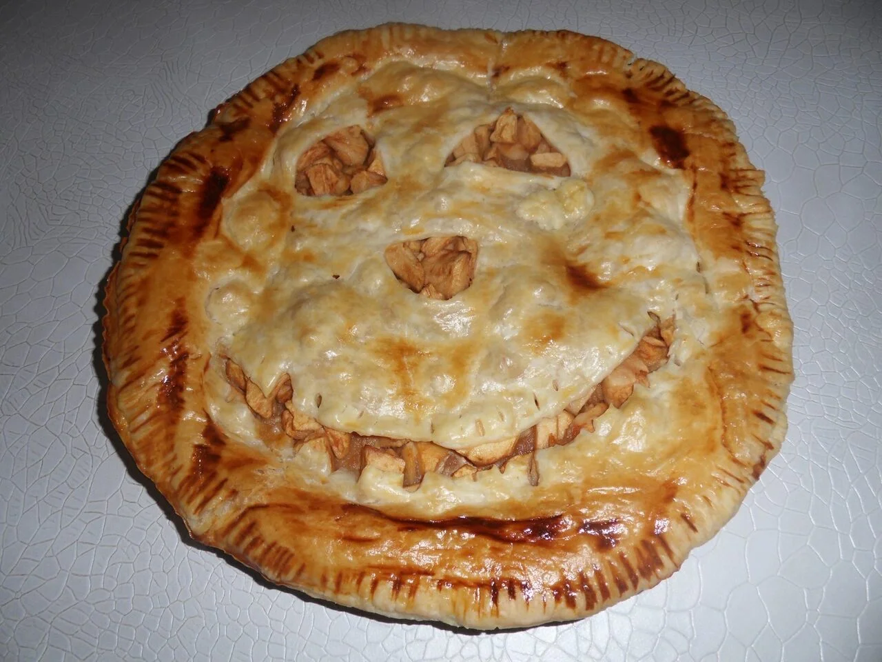 Tarte aux pommes Jack-O'-Lantern
