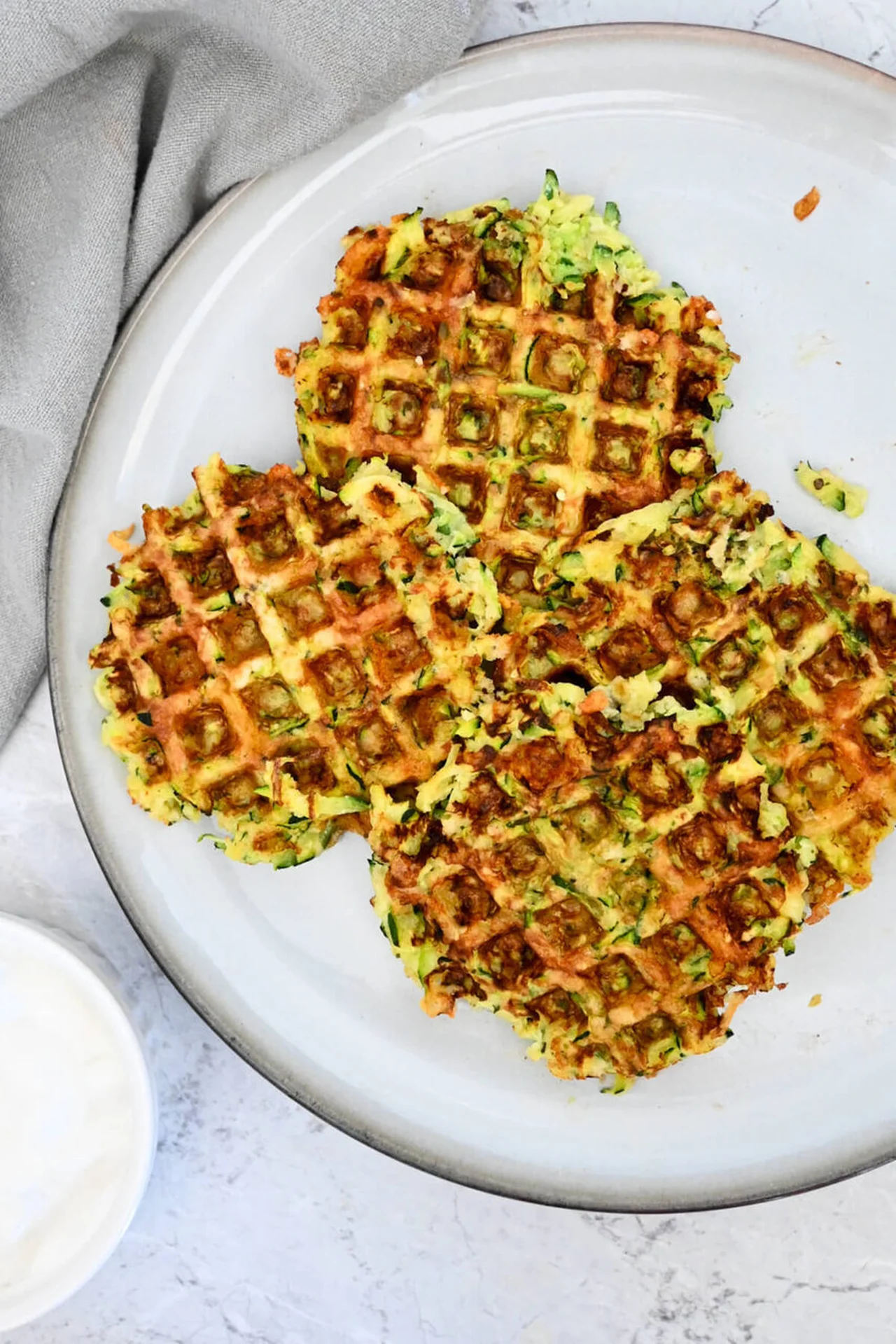 Gaufres salées courgettes crousti-fondantes
