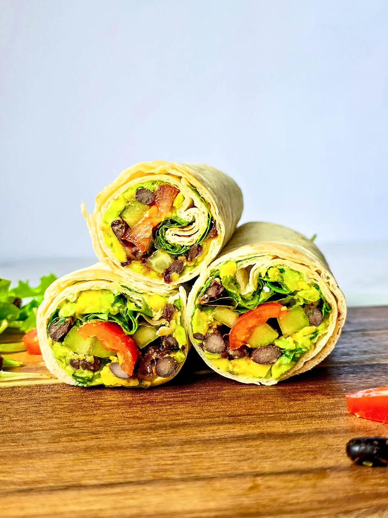 Wraps végétariens aux haricots noirs