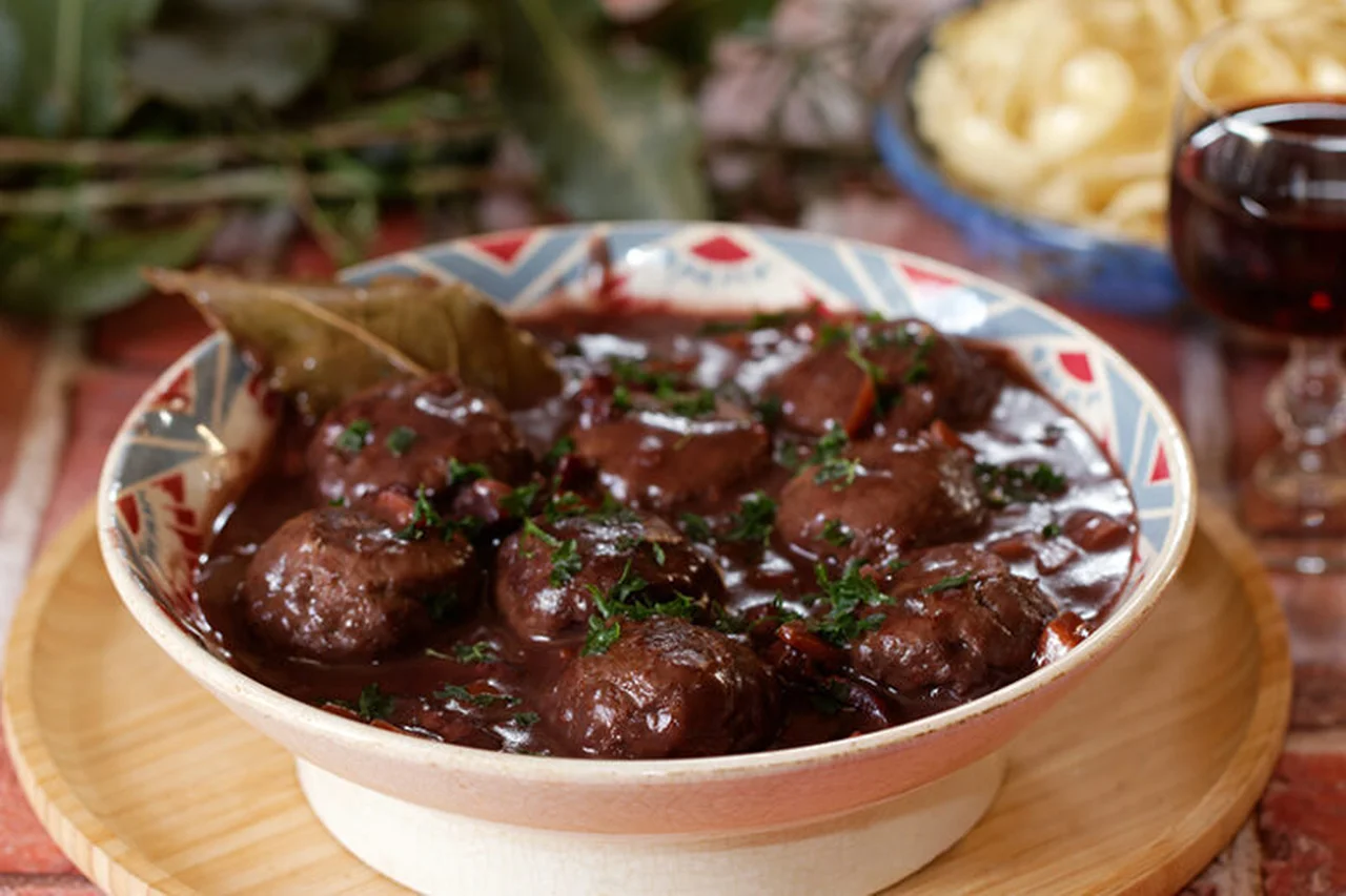 Boulettes de boeuf façon bourguignon