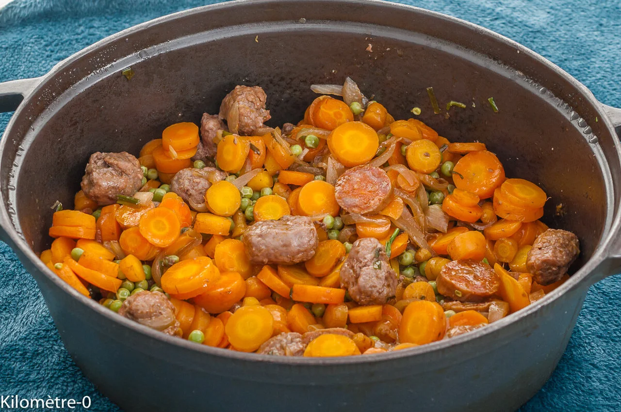 Boulettes de bœuf aux légumes de printemps