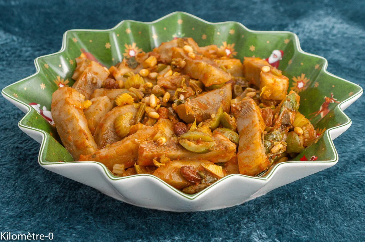 Caponata sicilienne de Noël aux artichauts