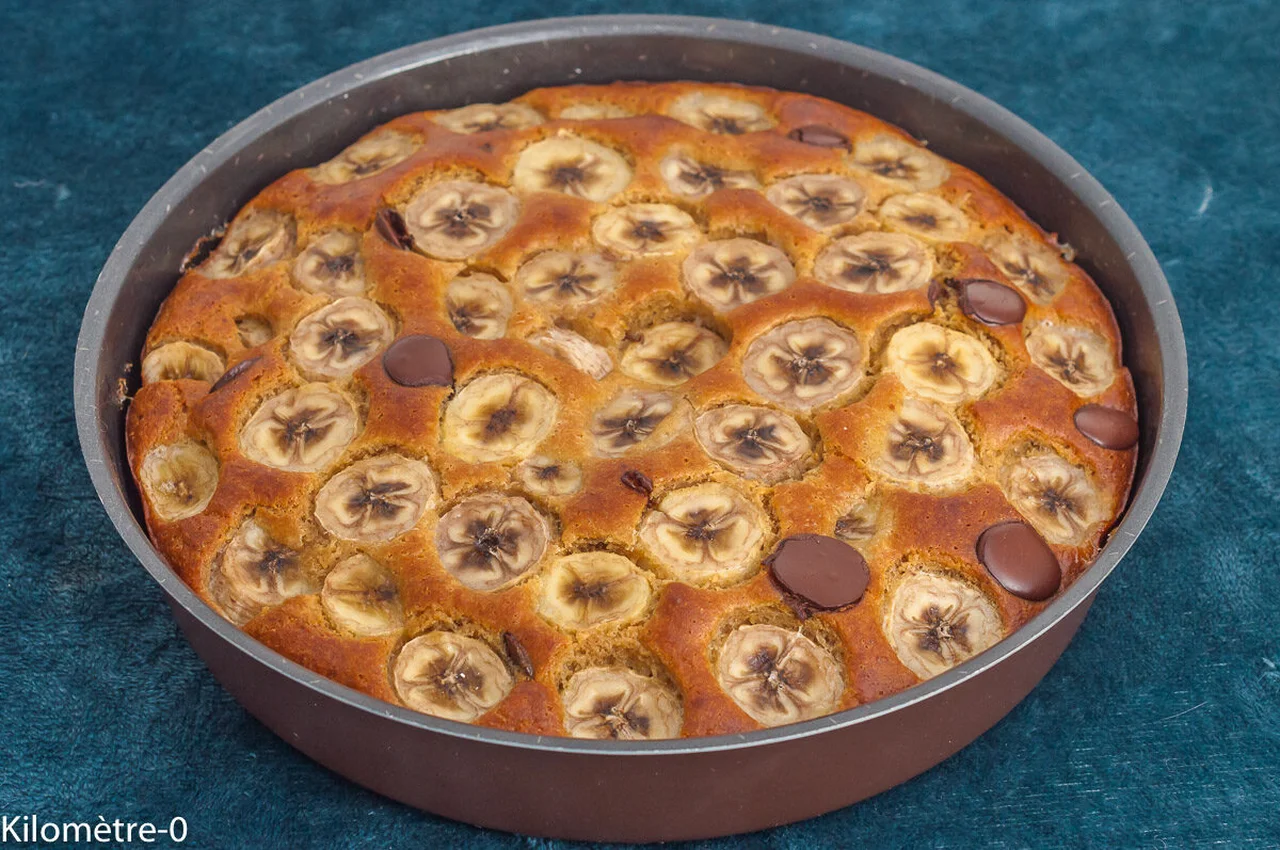 Gâteau à la banane, farine d'épeautre et pois chiches