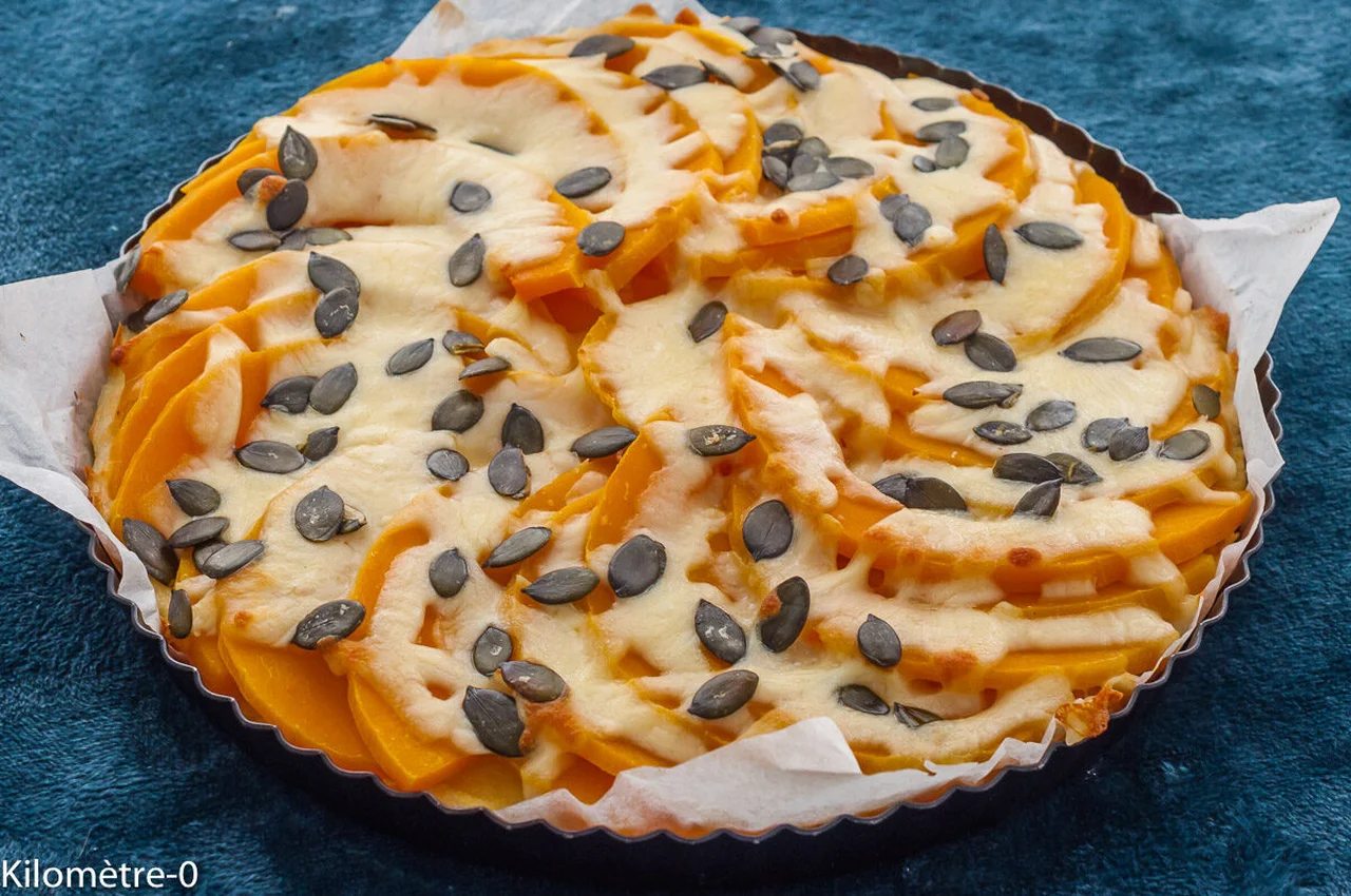 Polenta façon pizza, butternut et mozzarella