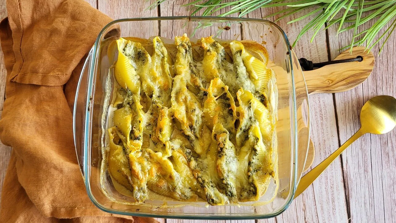 Conchiglionis épinards et champignons