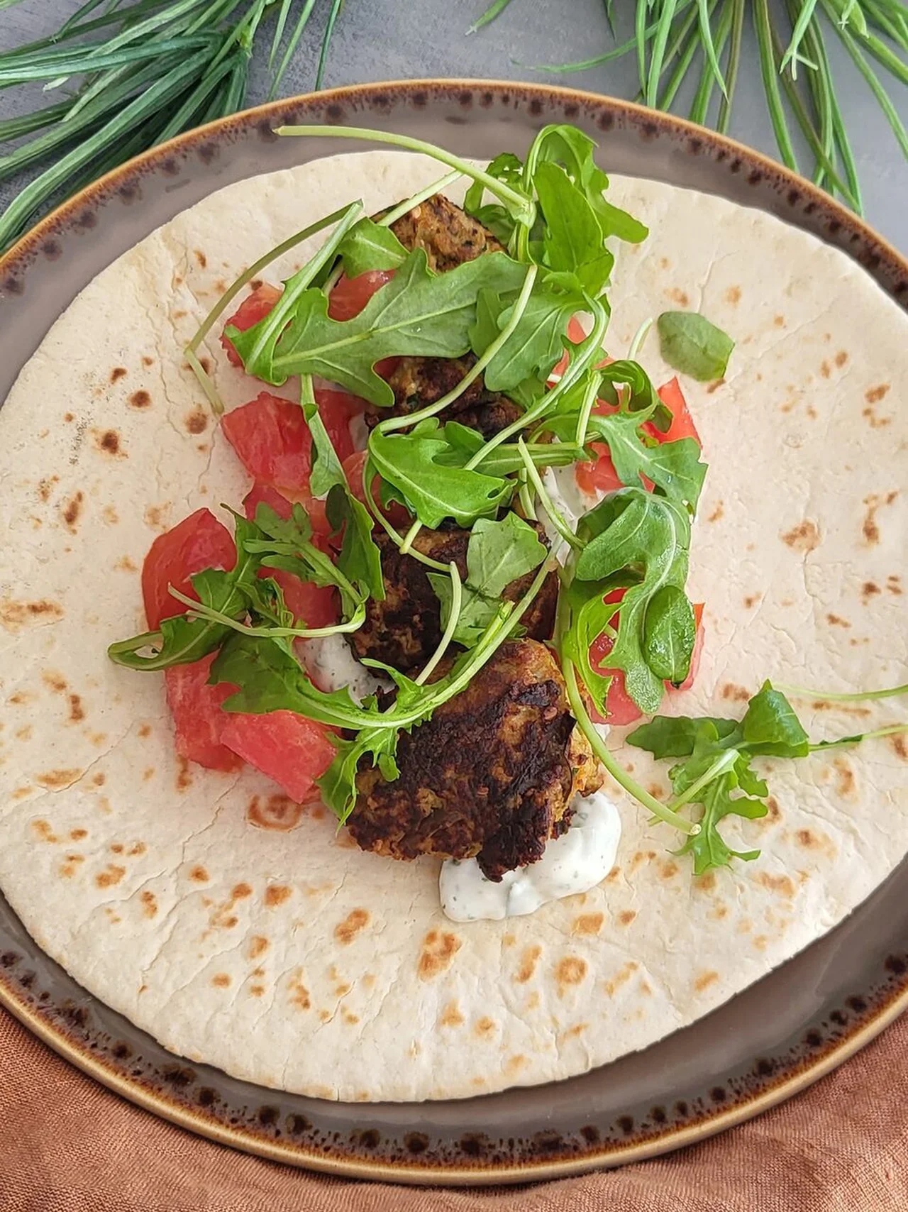 Gyros végétarien à l'aubergine