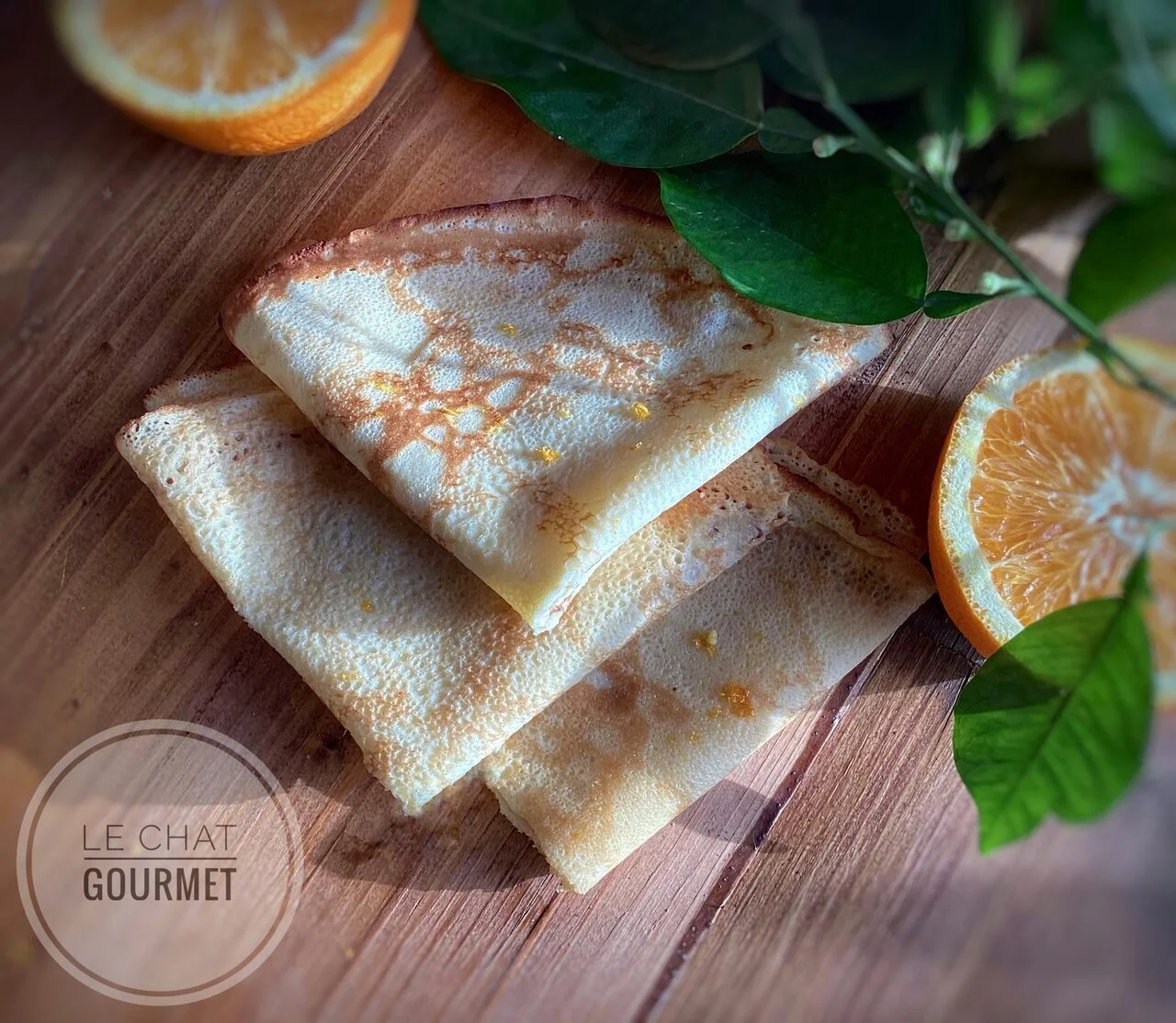 Crêpes aromatisées à l'orange