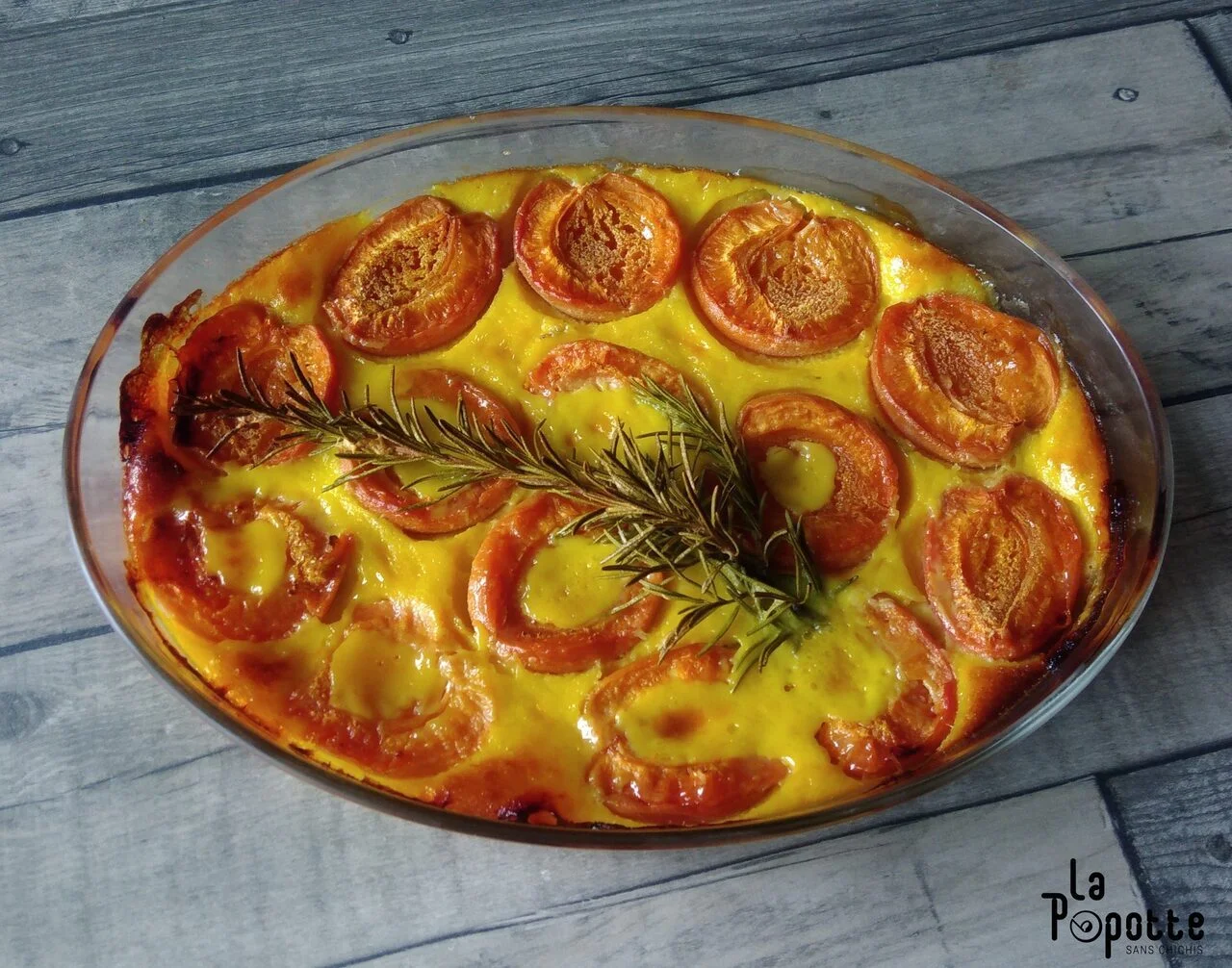 Clafoutis abricot romarin