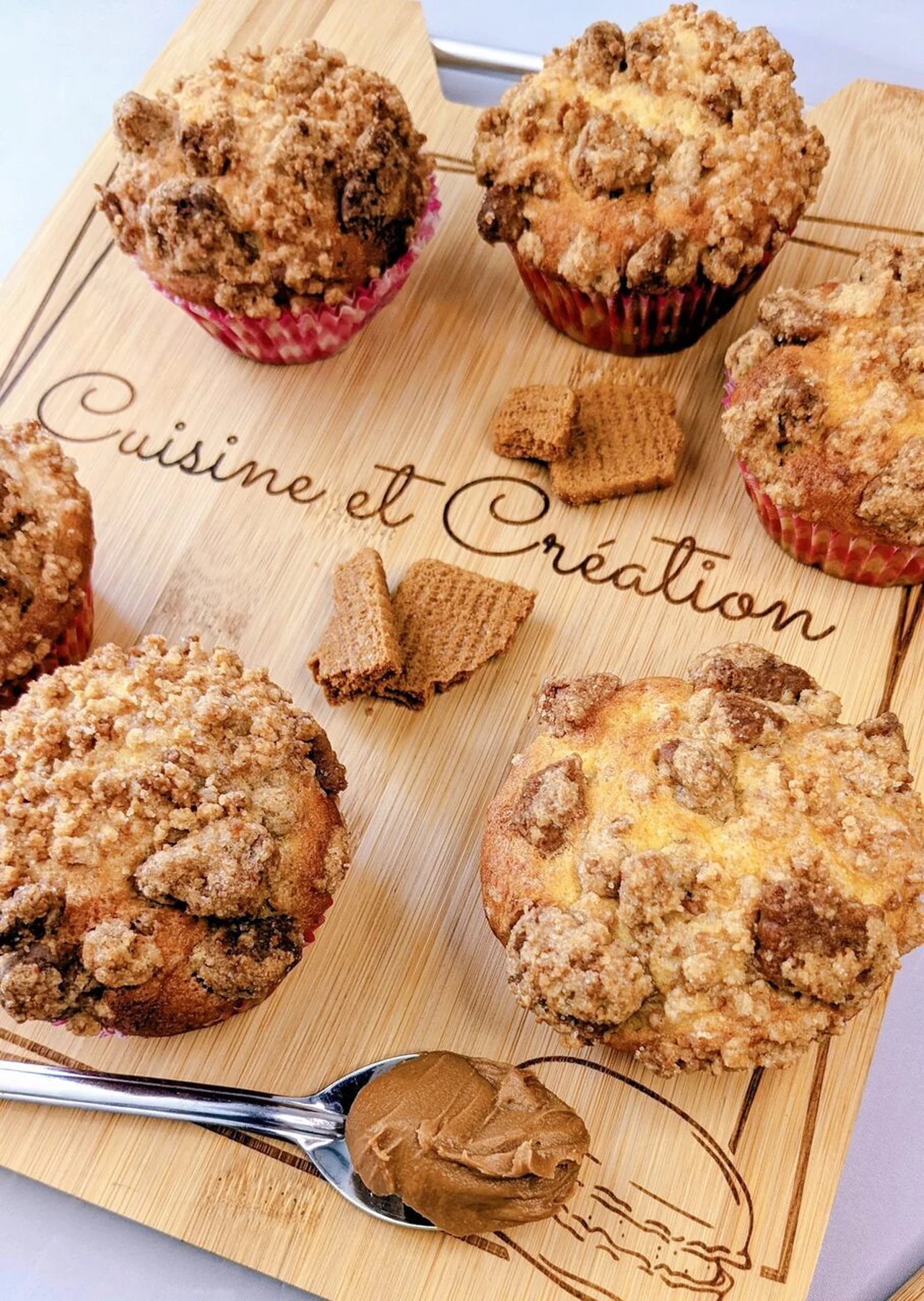 Muffins croustillants au crumble Spéculoos