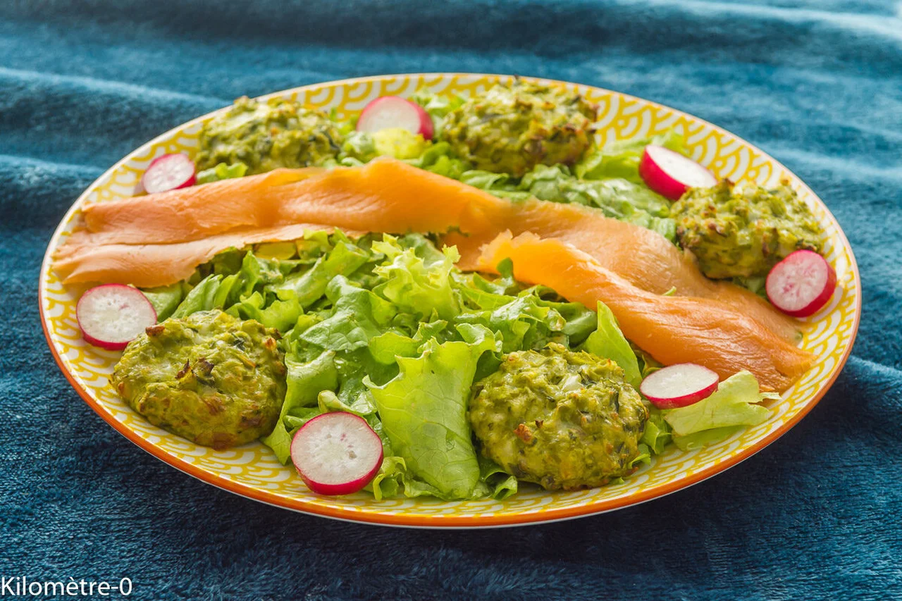 Boulettes de petits pois à la truite fumée