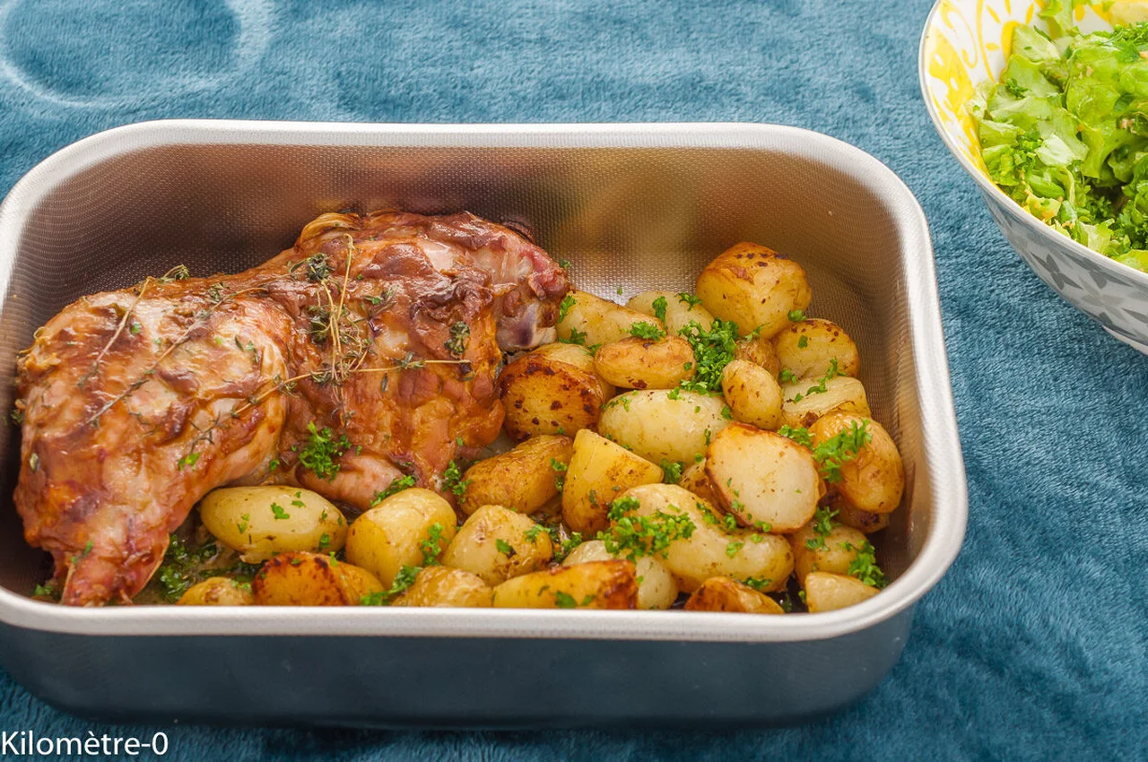 Cuisse de dinde, pommes de terre nouvelles