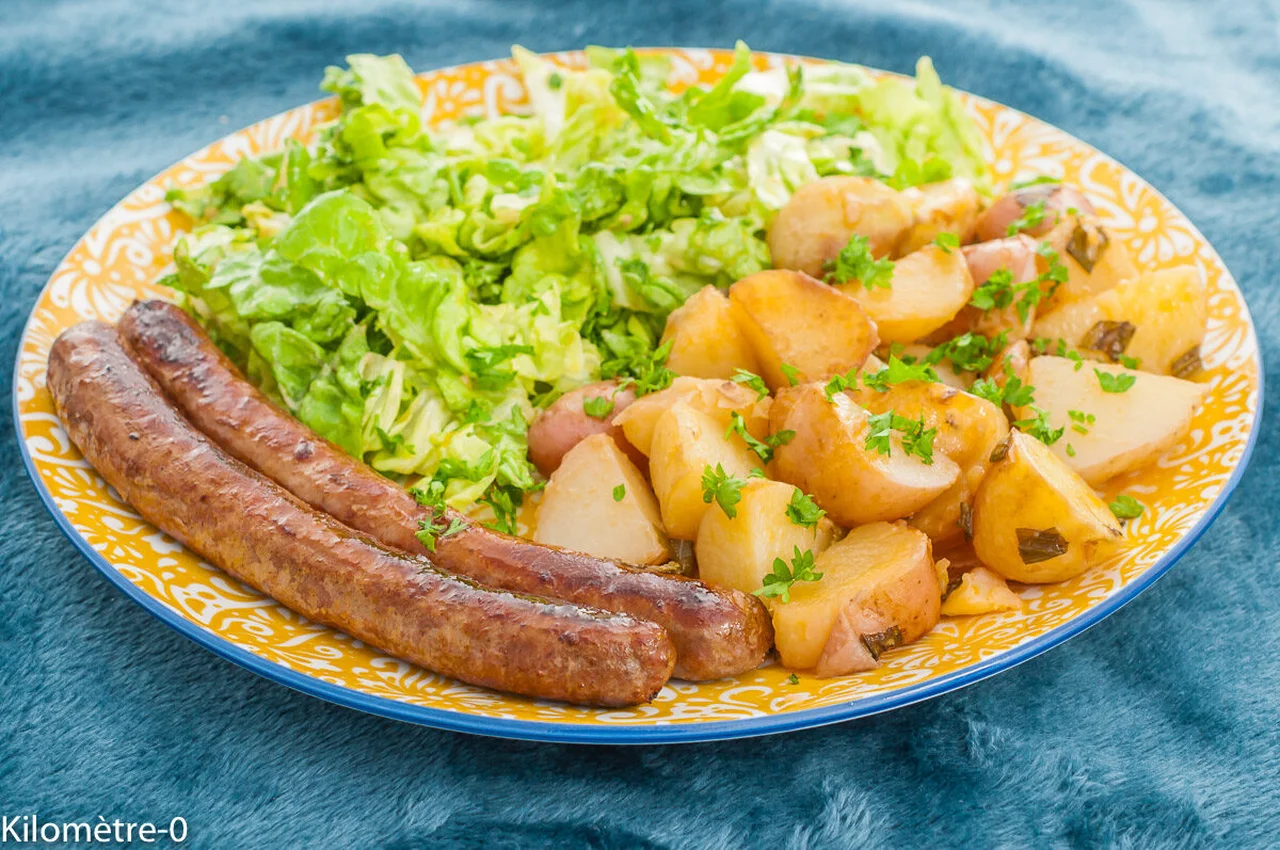 Merguez de boeuf aux pommes de terre nouvelles