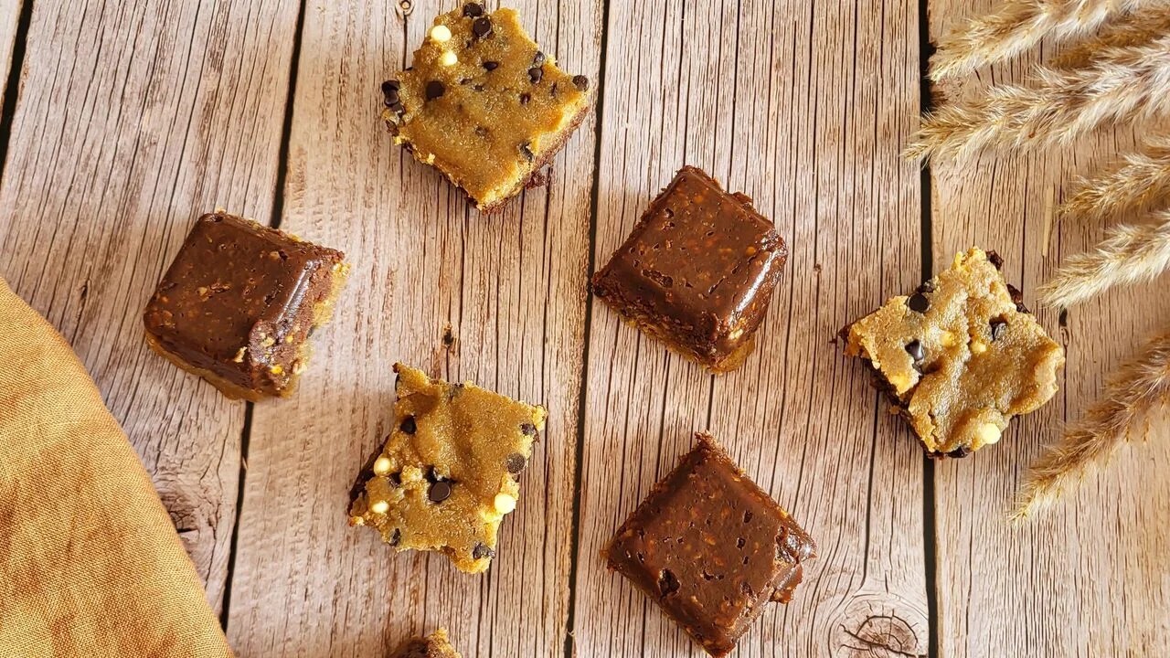 Carrés façon brownie cookie dough