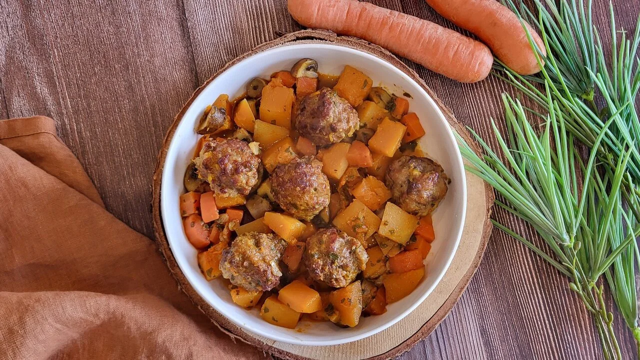 Couscous hivernal aux boulettes de viande