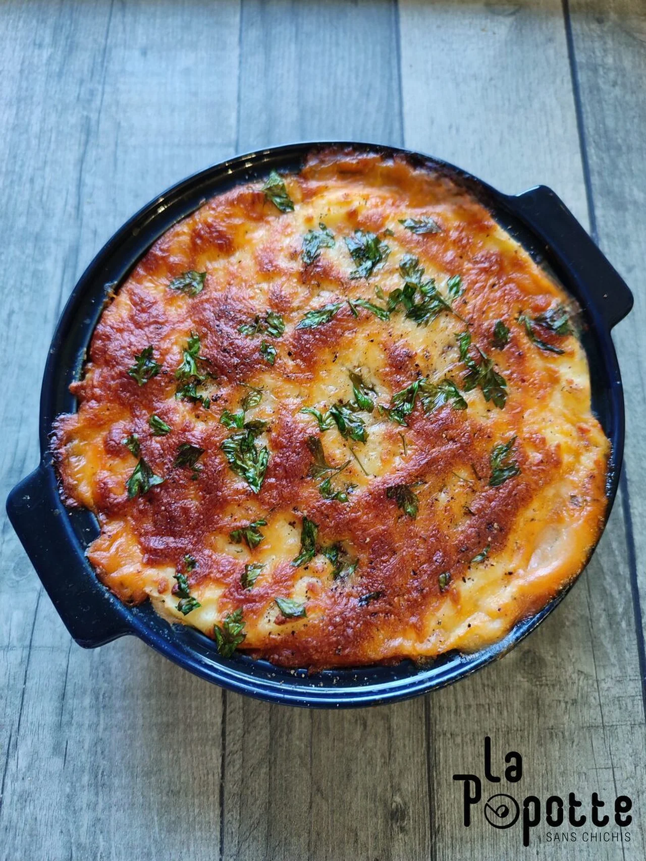 Parmentier aux lentilles et au chèvre