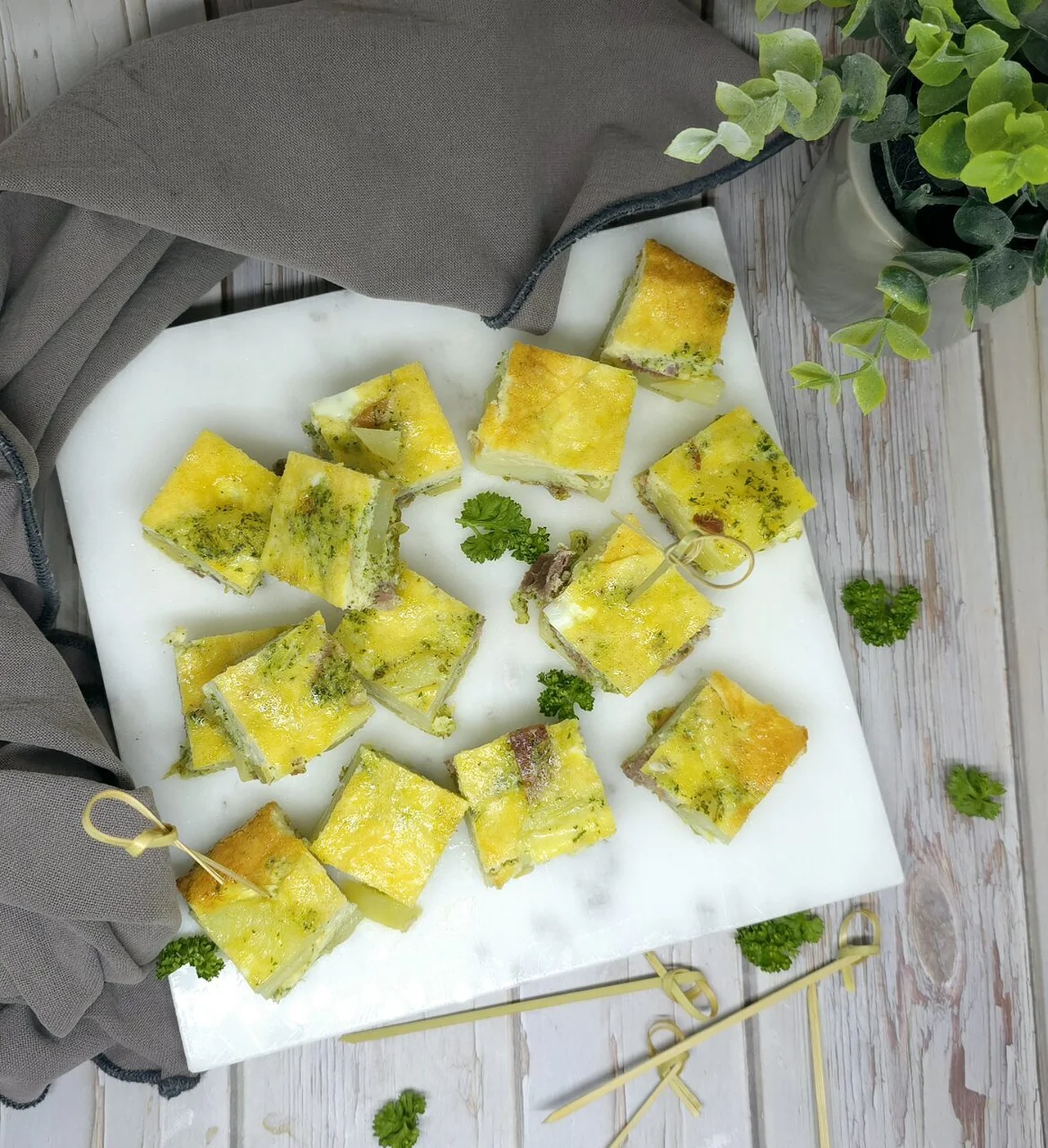 Tortilla apéritive au jambon serrano
