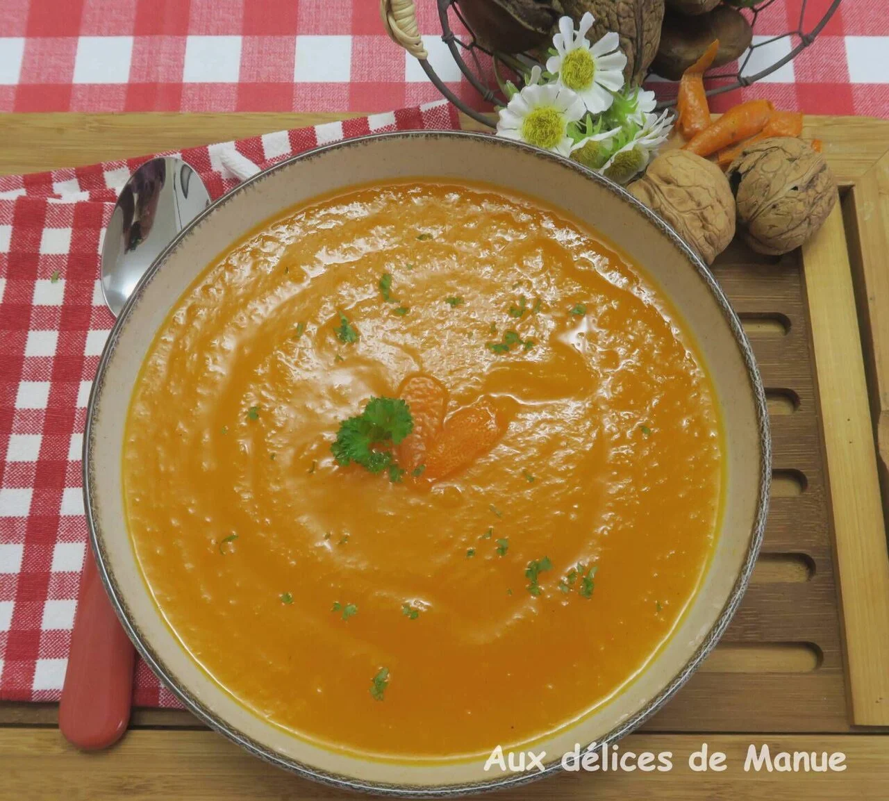 Soupe de butternut à la clémentine