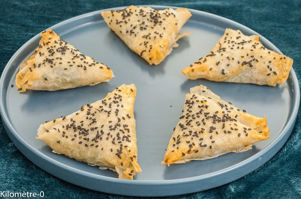 Briks aux épinards, noix et fromage
