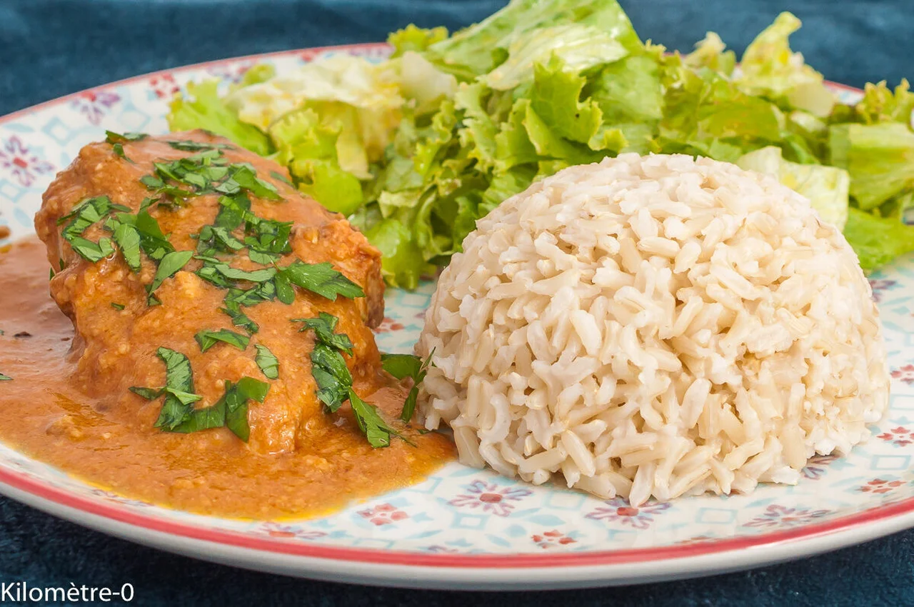 Pintade, sauce aux cacahuètes