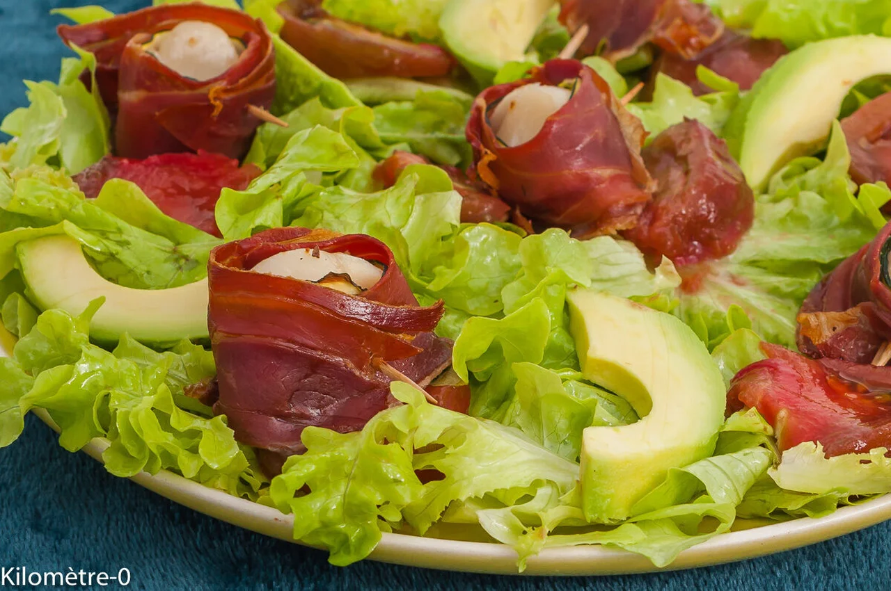 Saint-Jacques au jambon de pays et courgette