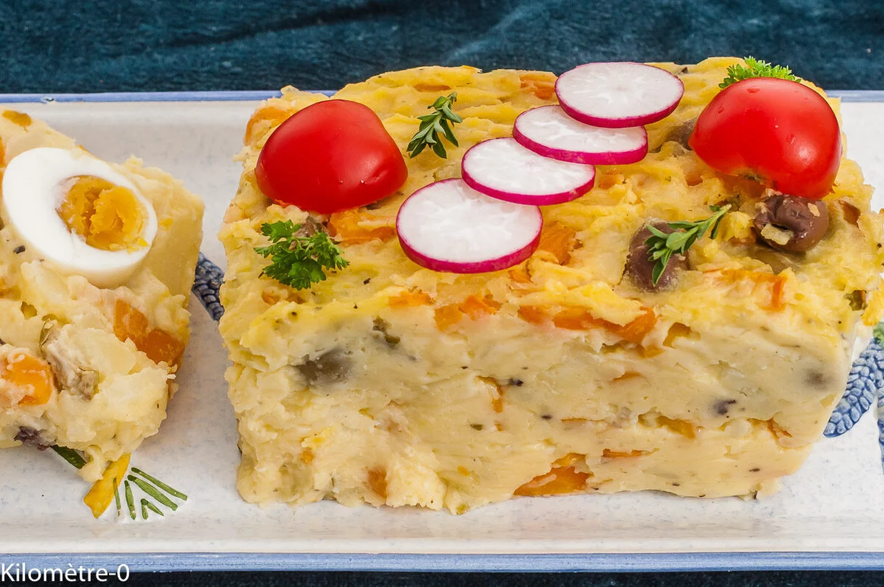 Terrine de pommes de terre aux olives