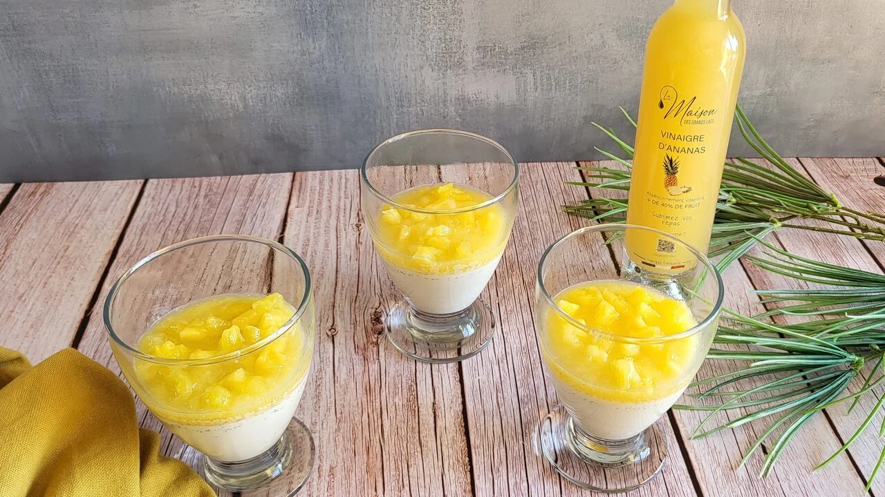 Panna cotta à l'ananas