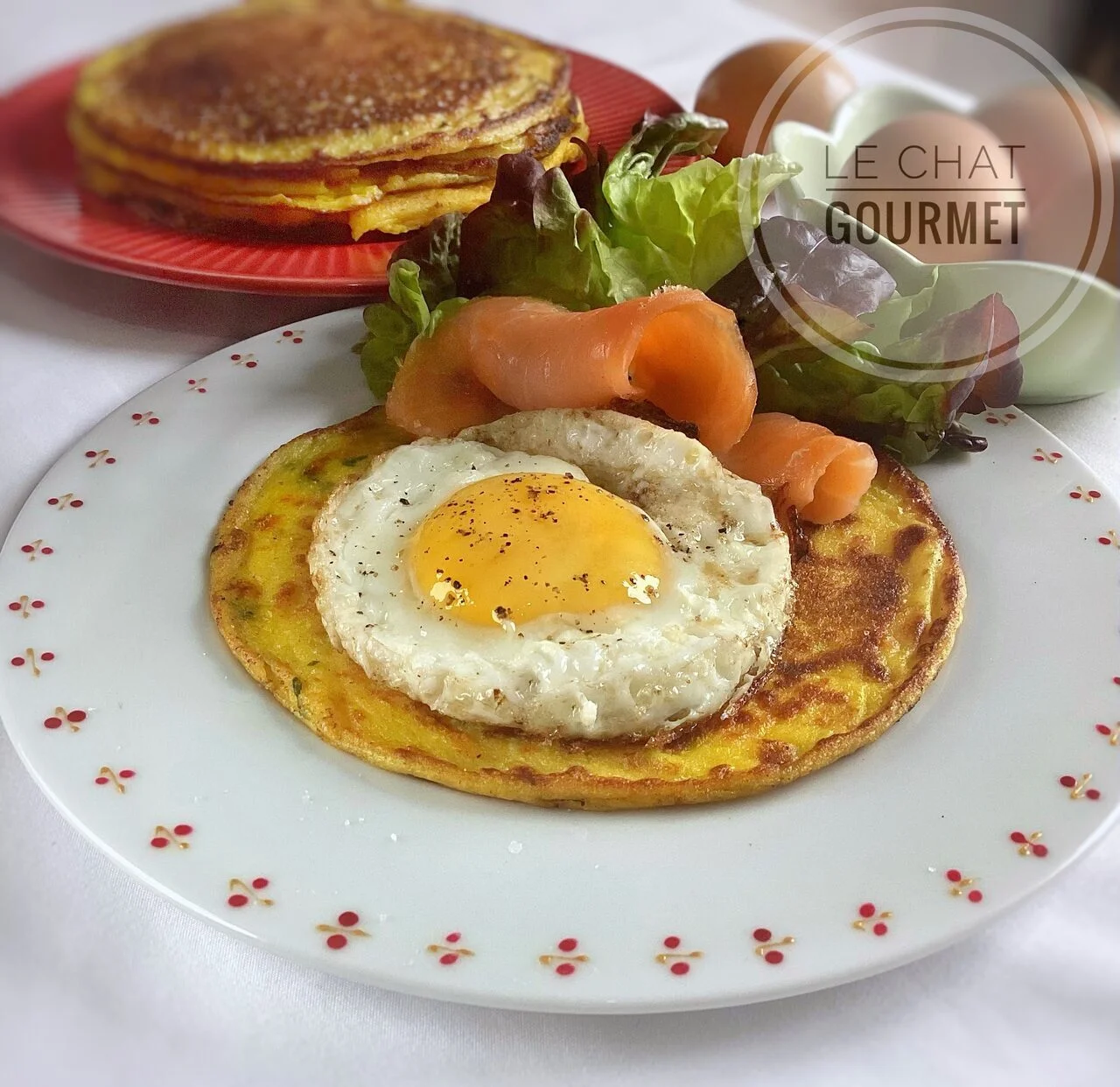 Crêpes de pommes de terre au saumon fumé