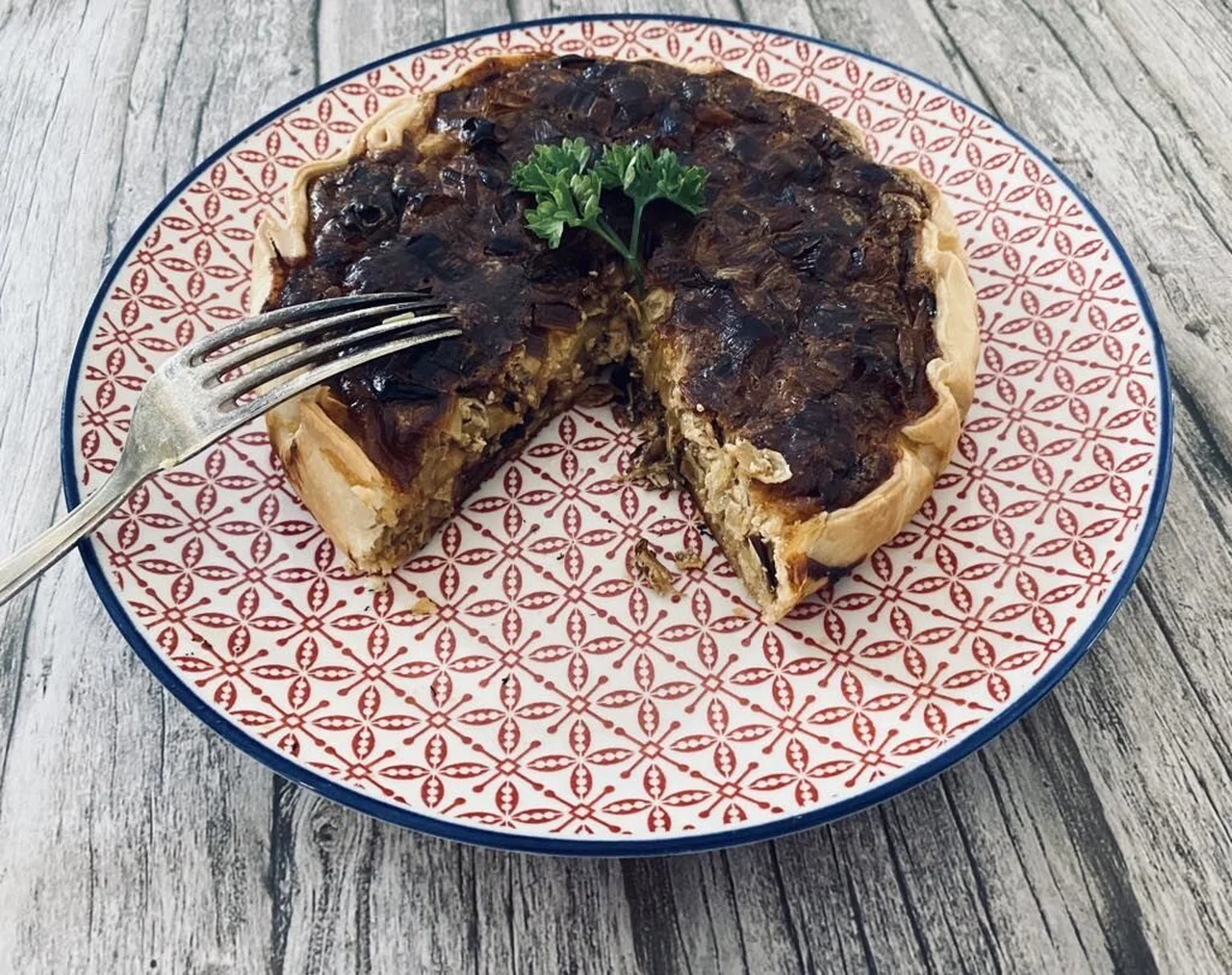 Quiche aux poireaux et à la tome fraîche