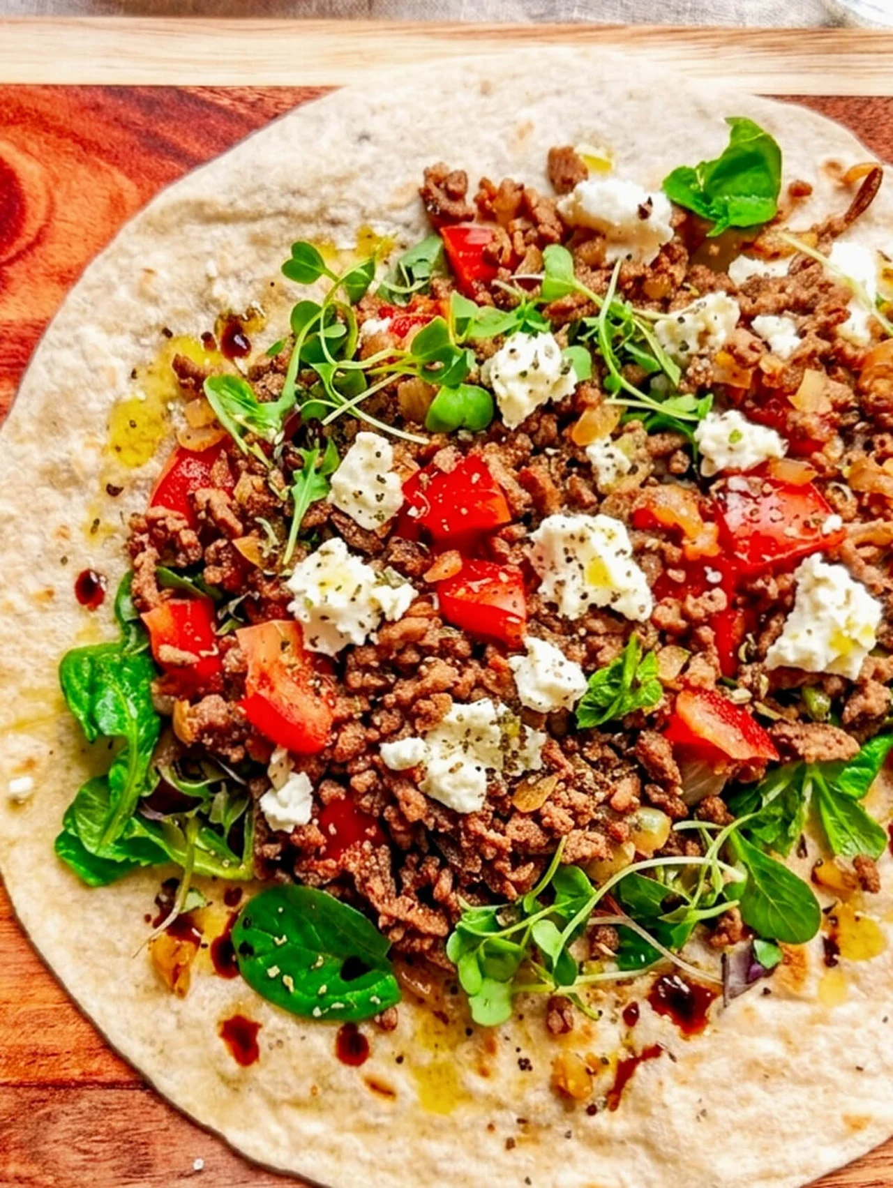 Wrap de bœuf protéiné