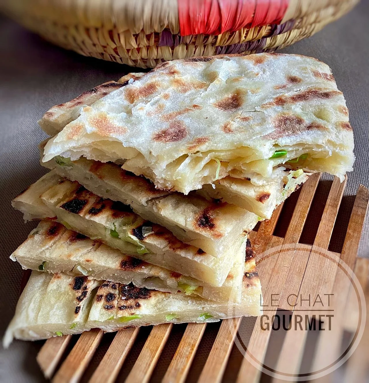Galette chinoise à la ciboule (Cong you bing)