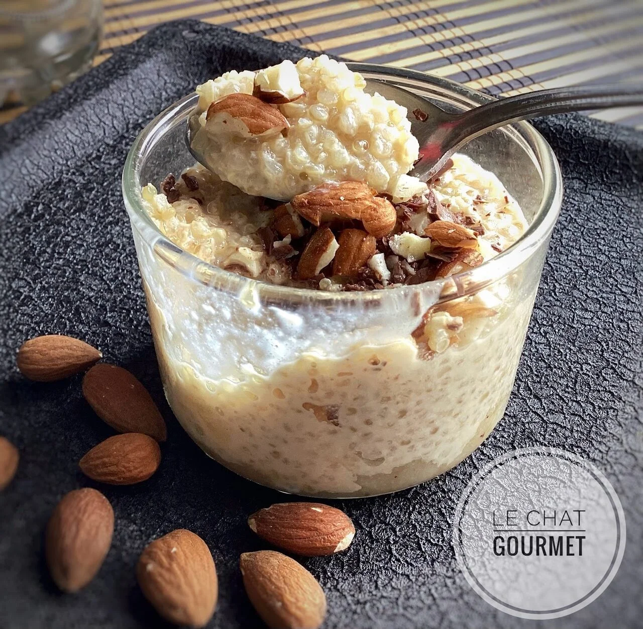Quinoa au lait et compotée de poires gingembre miel