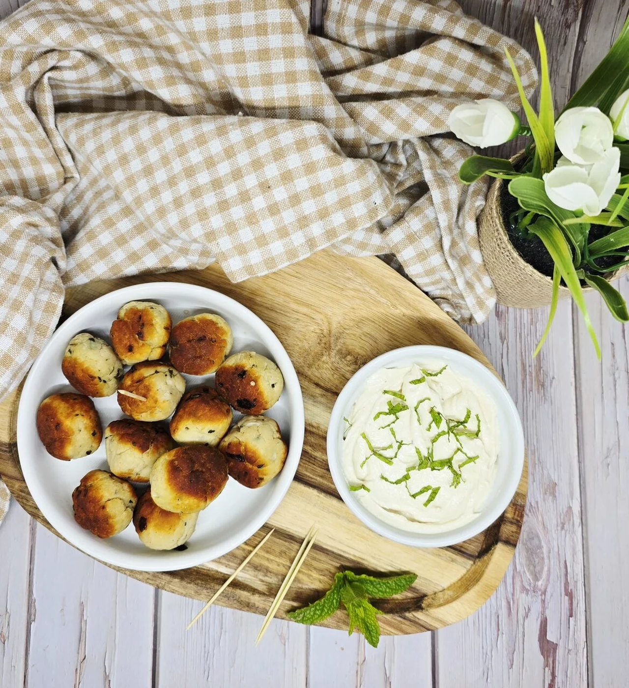 Boulettes de poulet à l'estragon et à la menthe