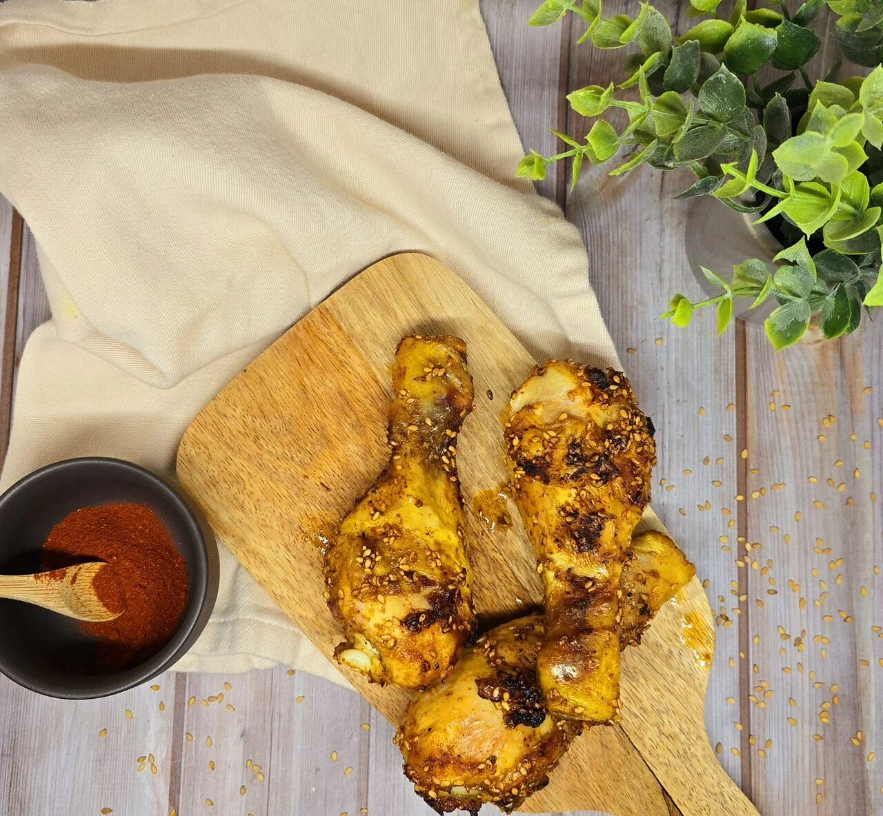 Pilons de poulet au sésame et épices