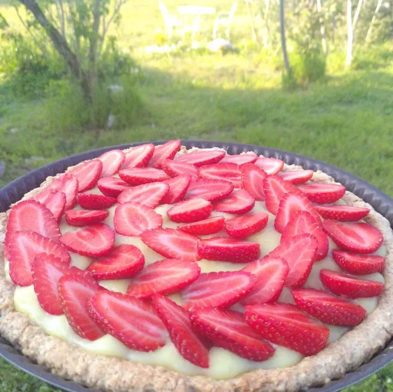 Tarte aux fraises vegan