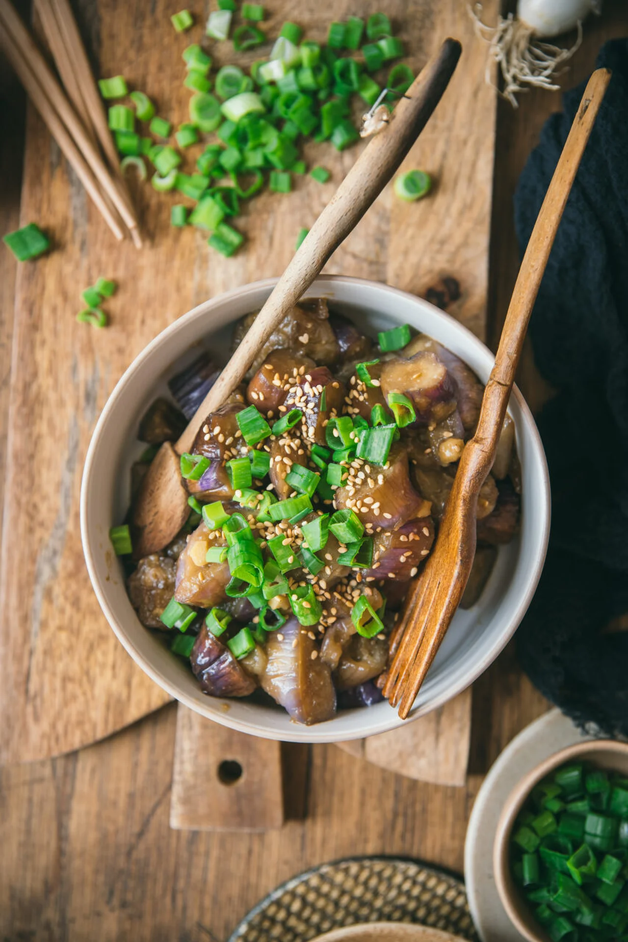 Aubergine sautée au miso