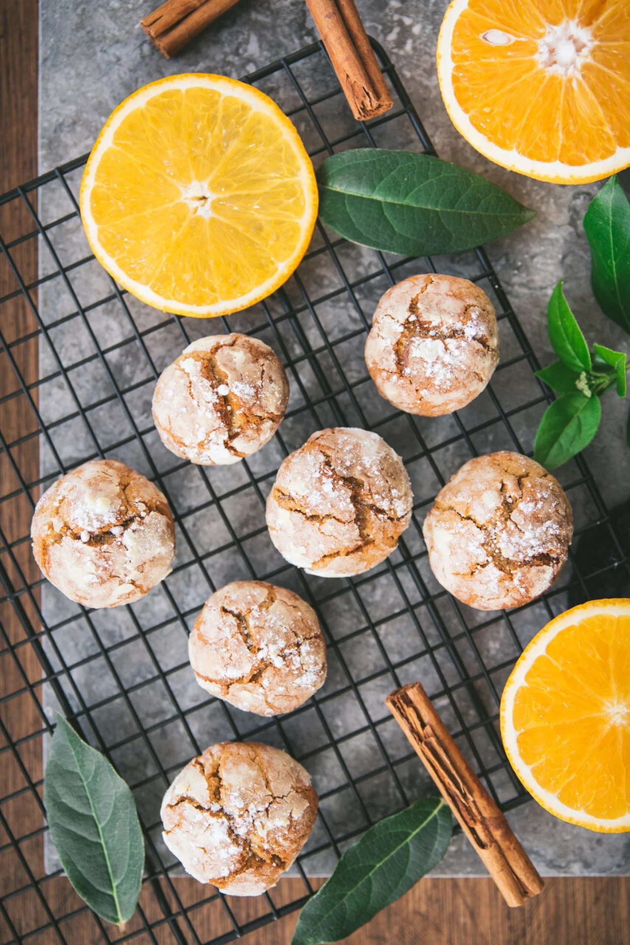 Biscuits craquelés à l'orange