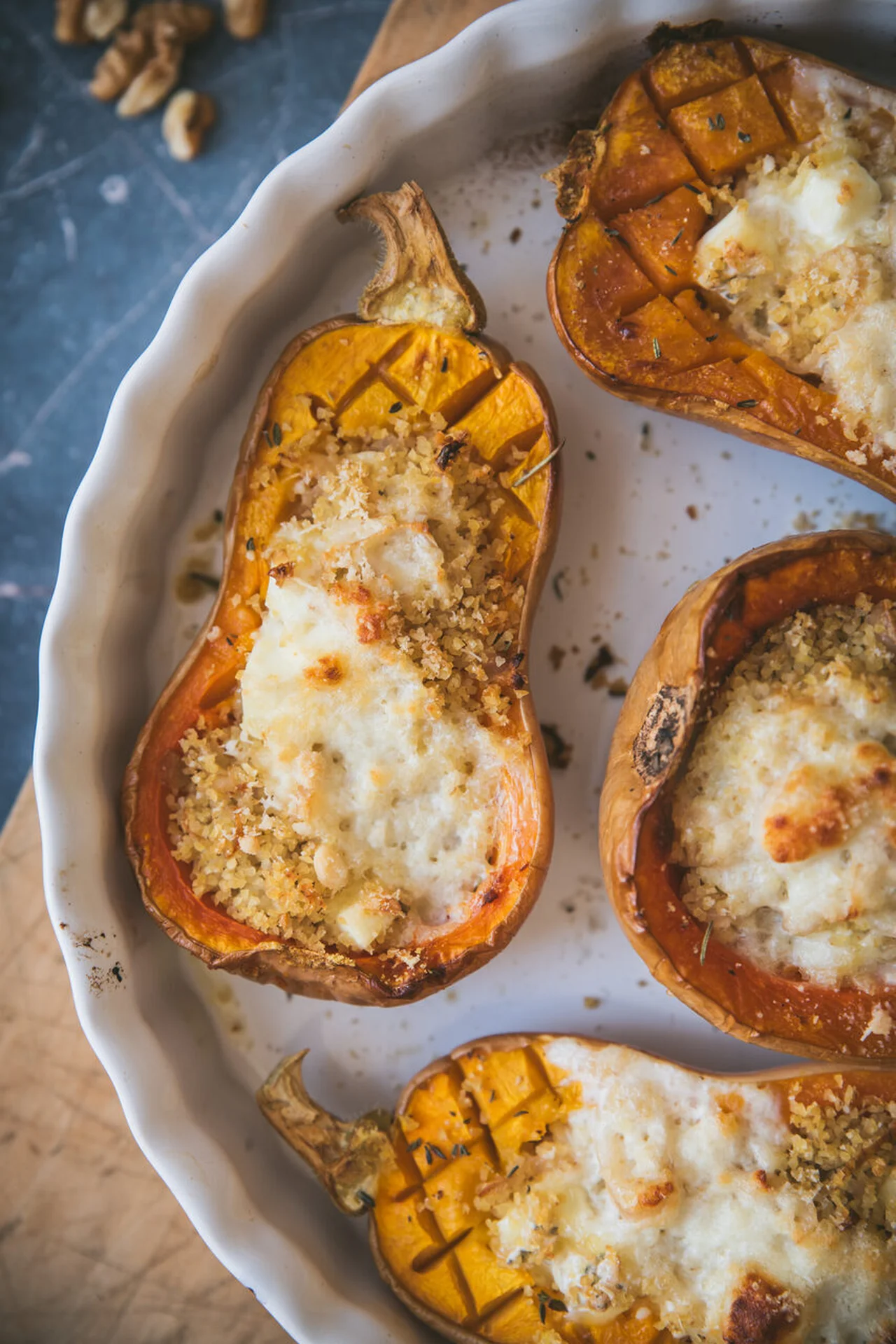 Butternut farci au chèvre