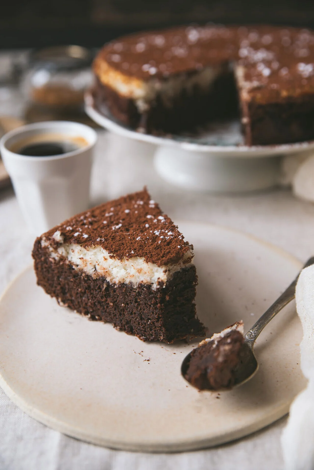 Gâteau chocolat et noix de coco