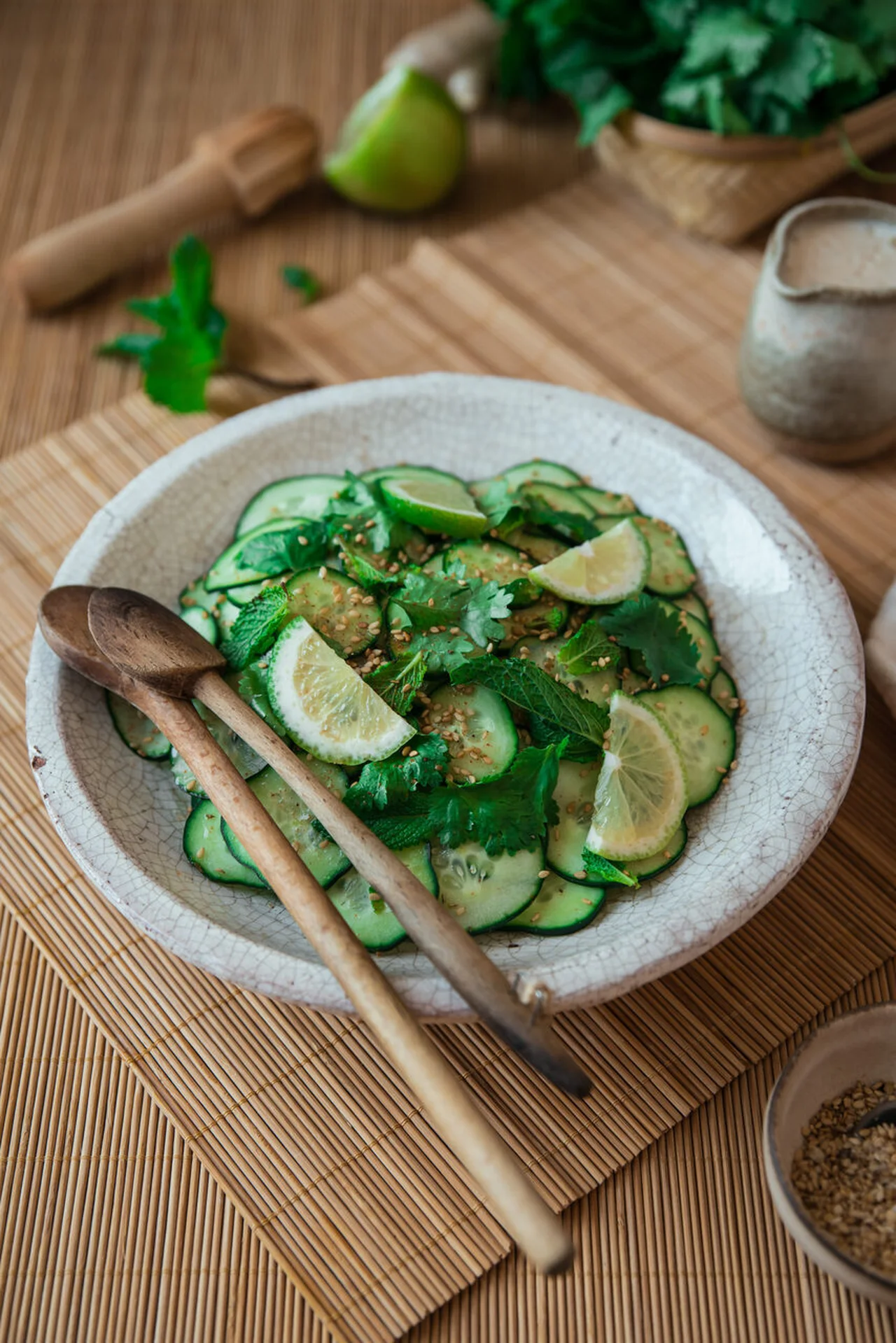 Salade de concombre au lait de coco