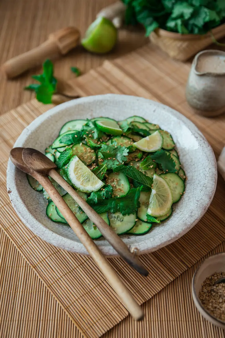 Salade de concombre au lait de coco