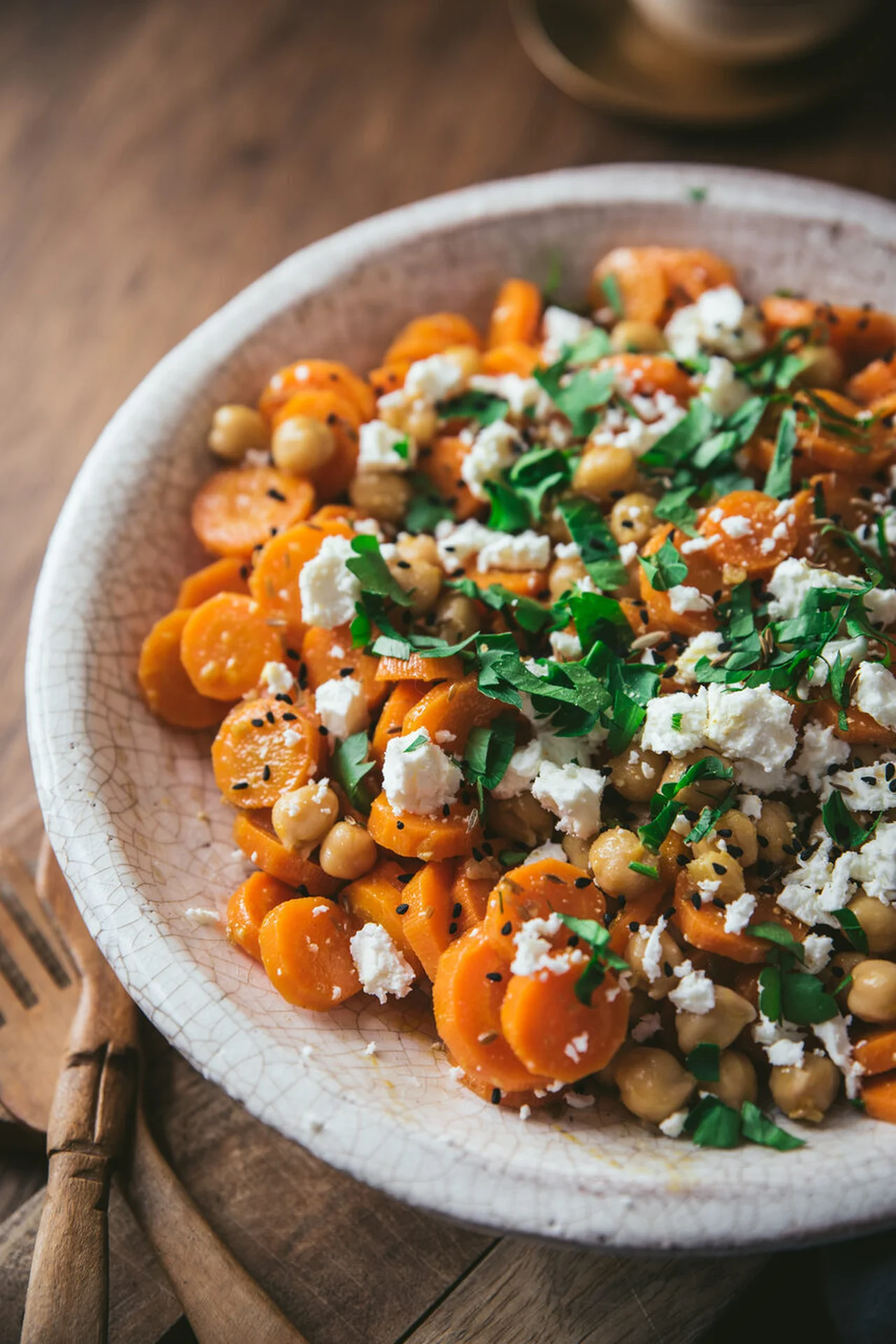 Salade de pois chiches et carotte à la feta