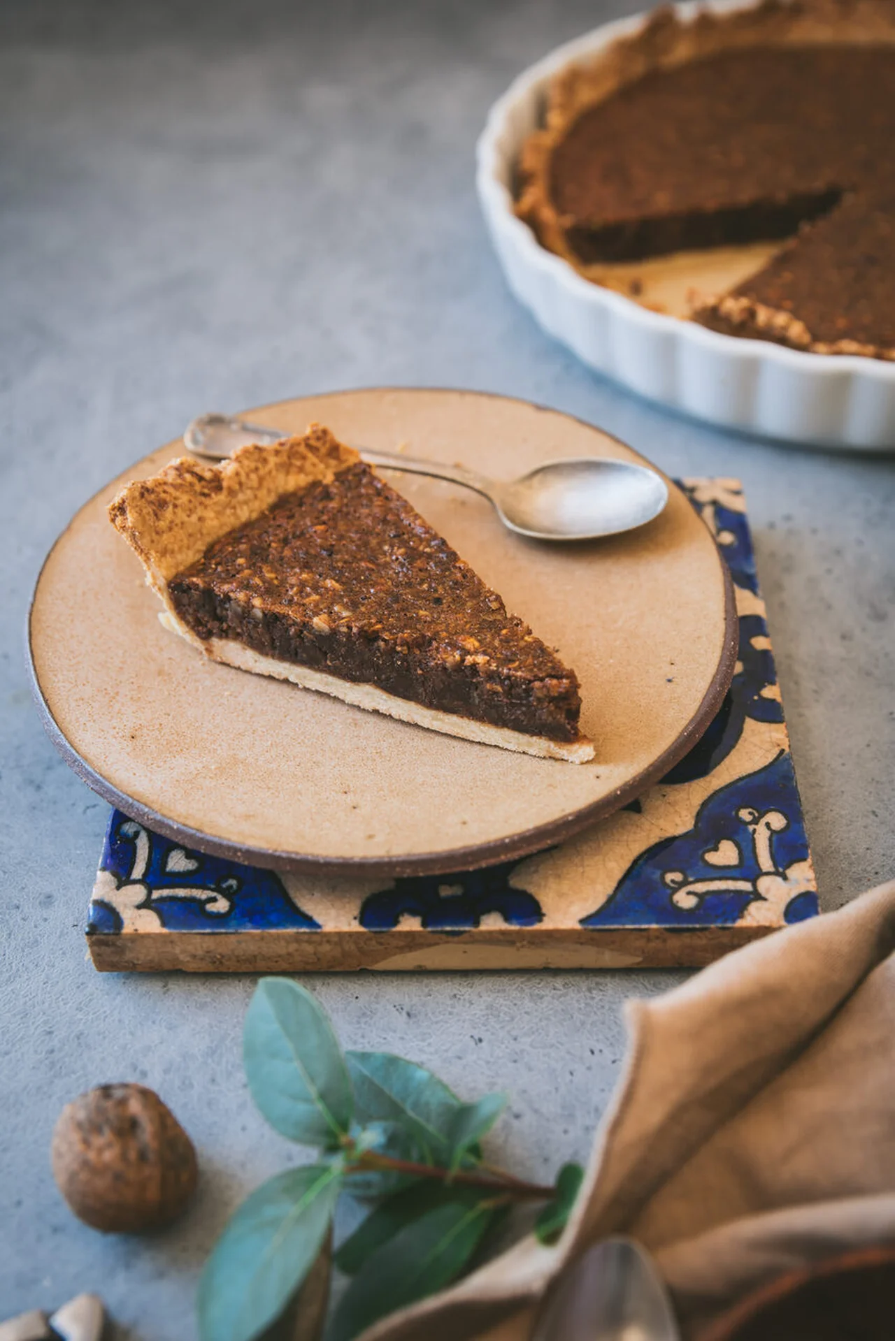 Tarte chocolat et noix