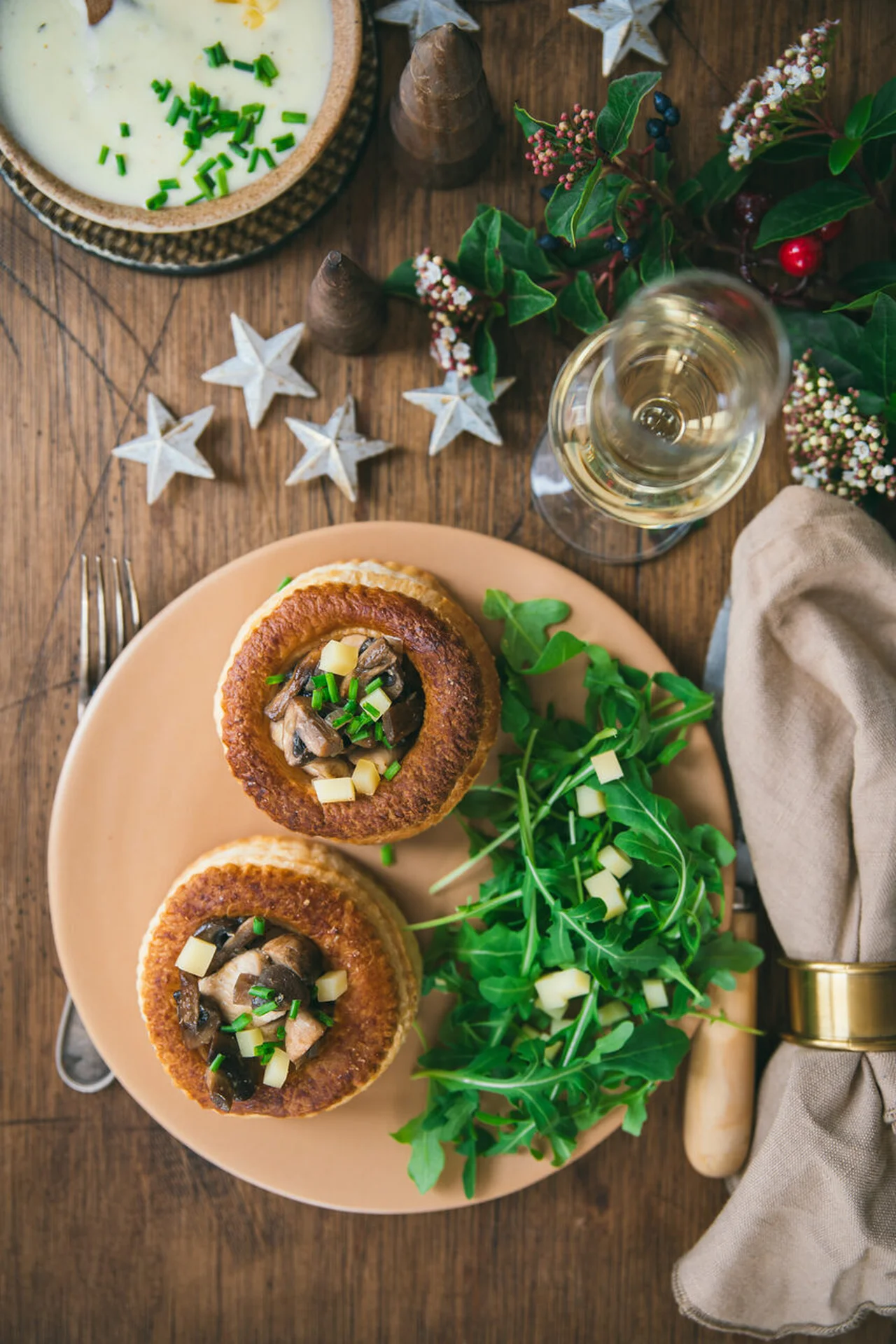 Vol au vent poulet et champignons