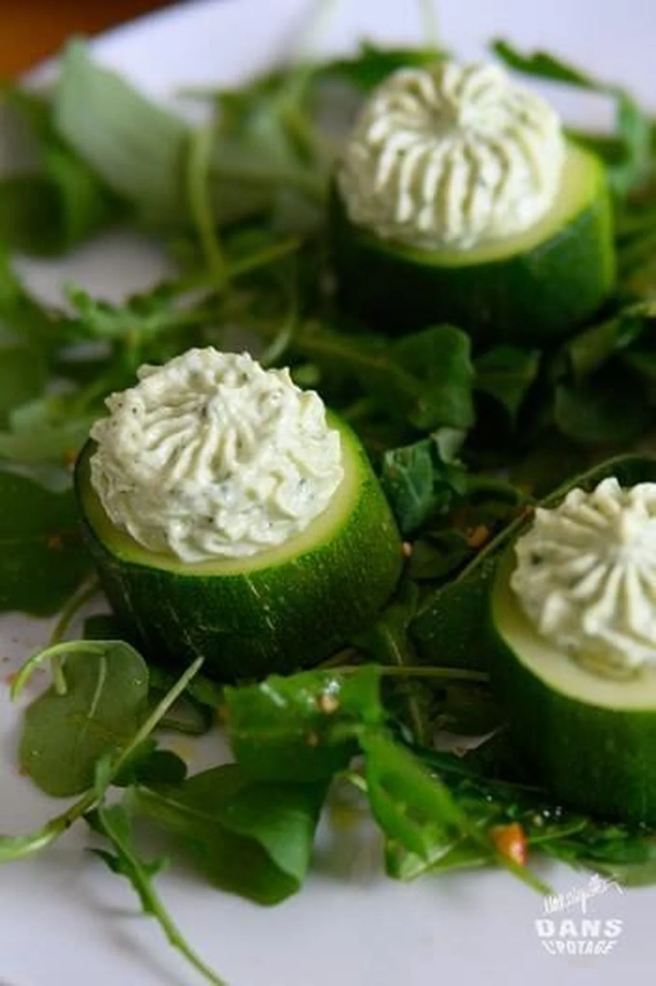 Bouchées de courgette feta menthe