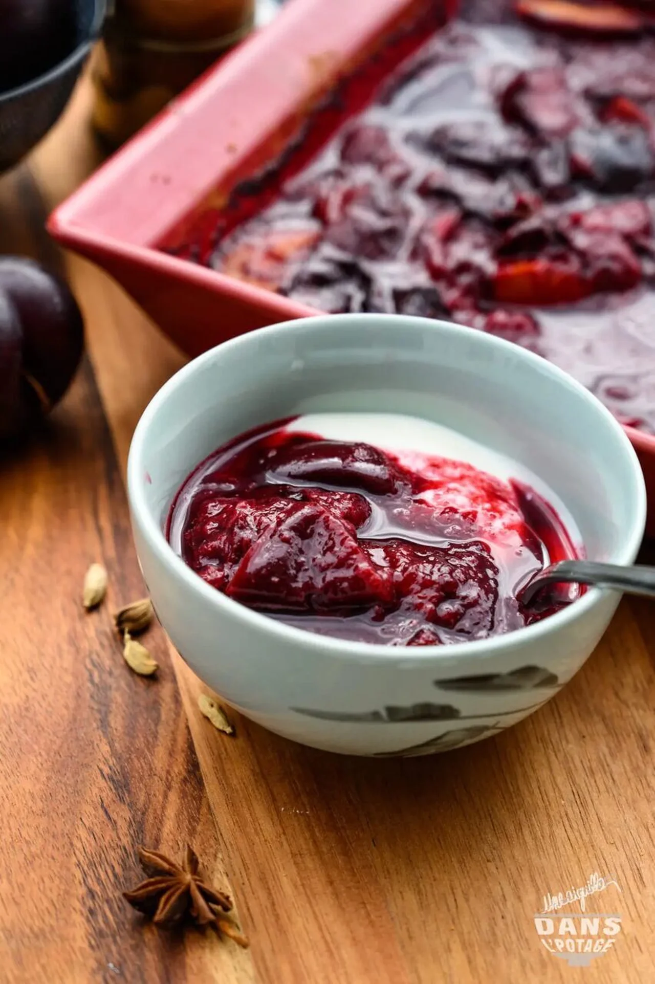 Compotée de prunes rouges aux épices