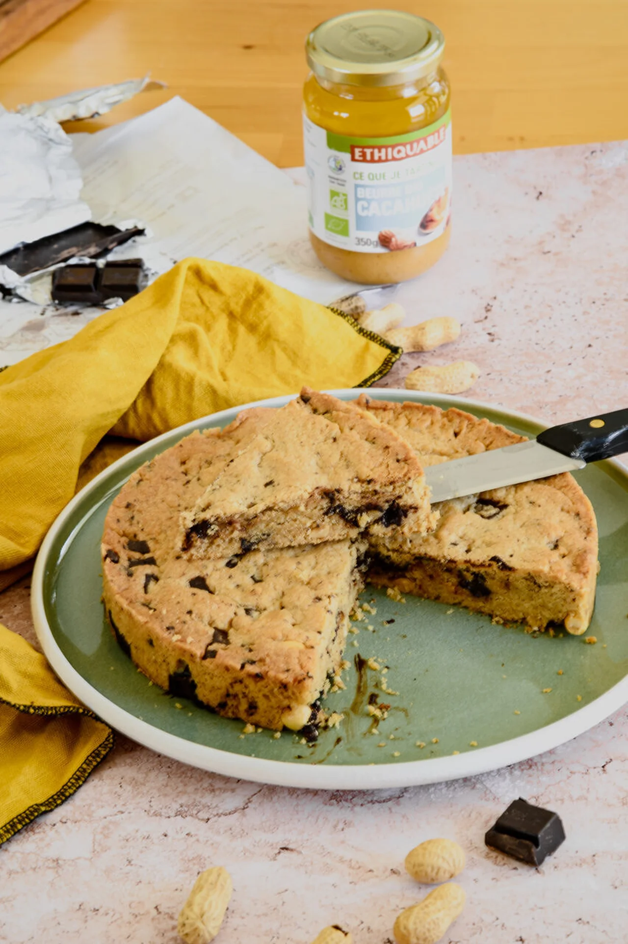 Cookie géant au beurre de cacahuètes