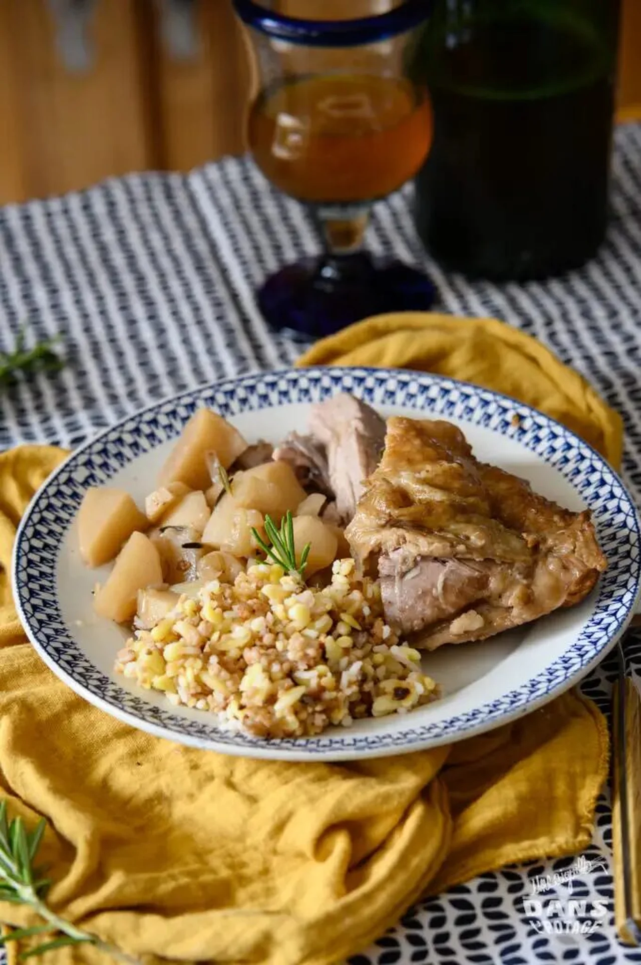 Cuisse de dinde au cidre et navets