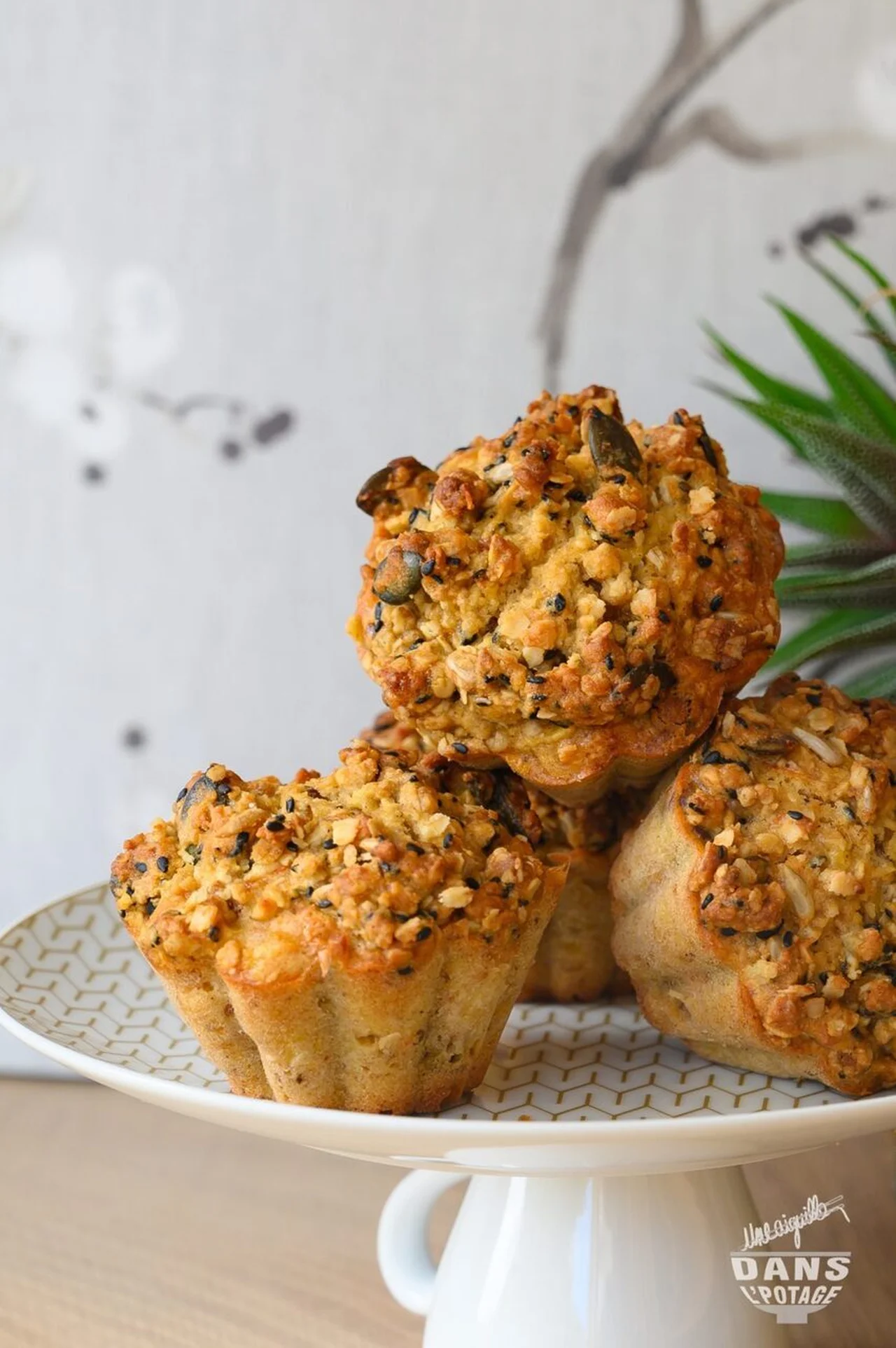 Muffins carottes, pommes et noix de pécan