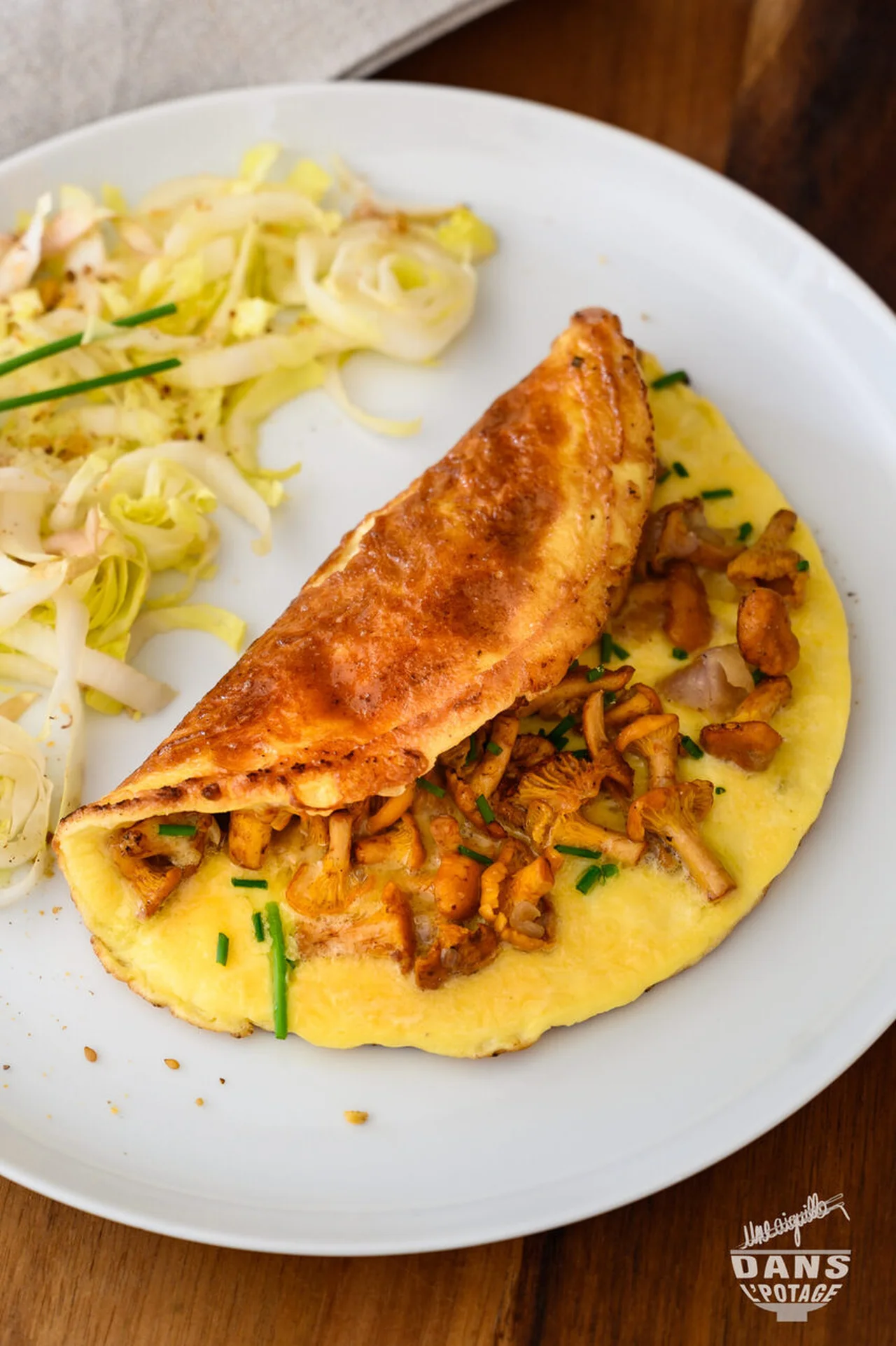 Omelette aux girolles