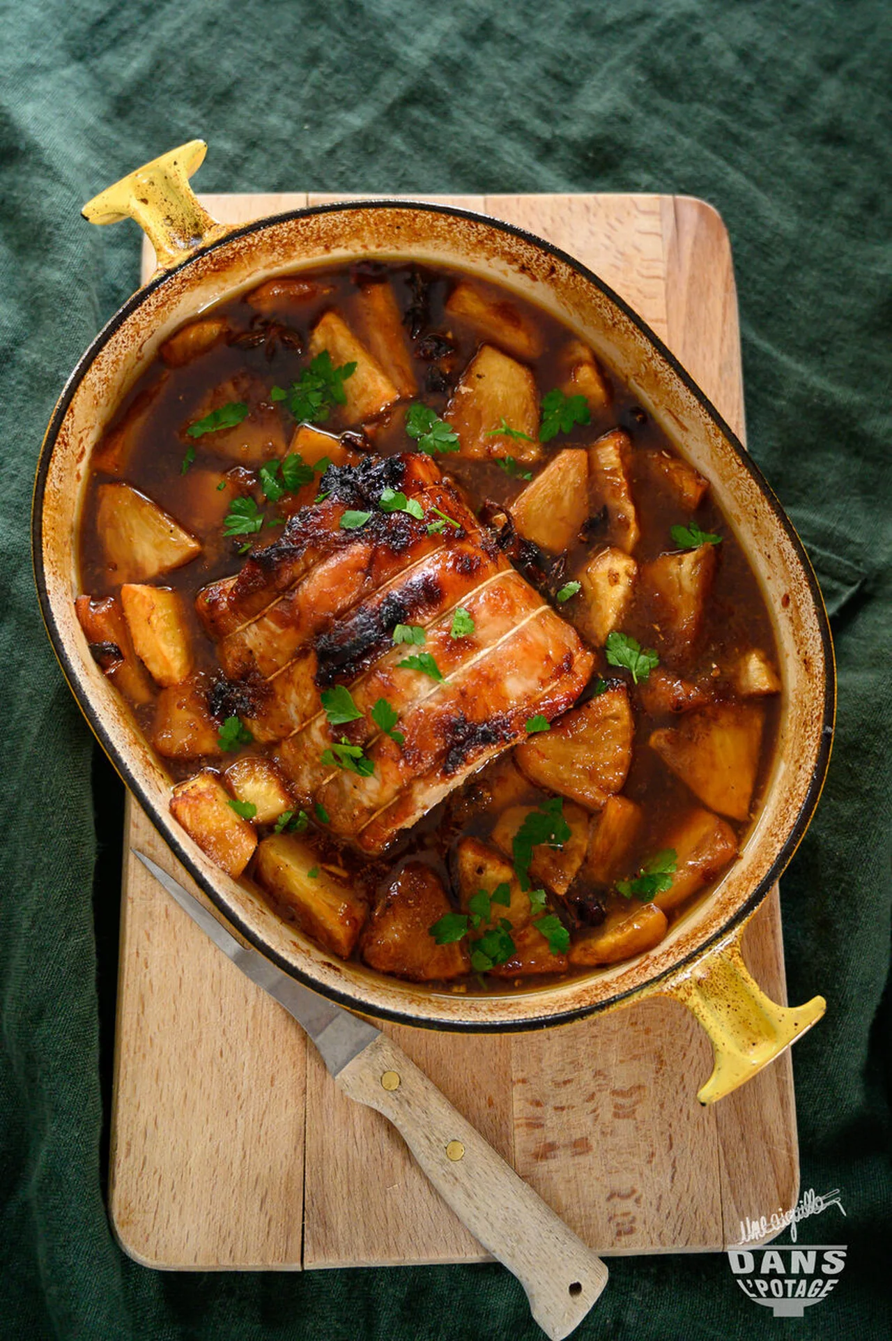 Porc rôti à l'ananas et gingembre